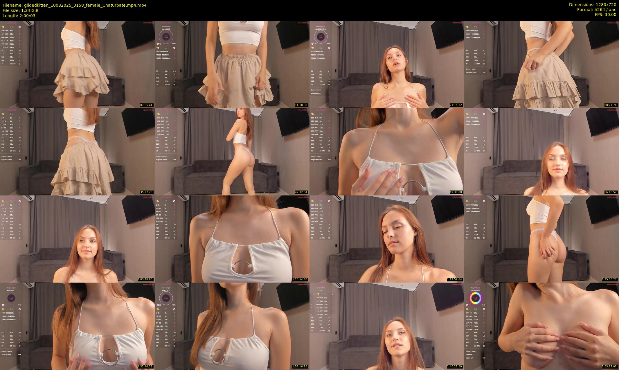 gildedkitten — 121 minute Chaturbate female cam show recording, 720p, Aug 10, 2025