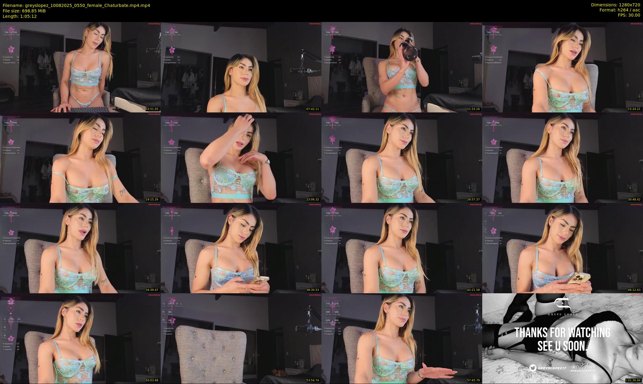 greyslopez — 66 minute Chaturbate female cam show recording, 720p, Aug 10, 2025