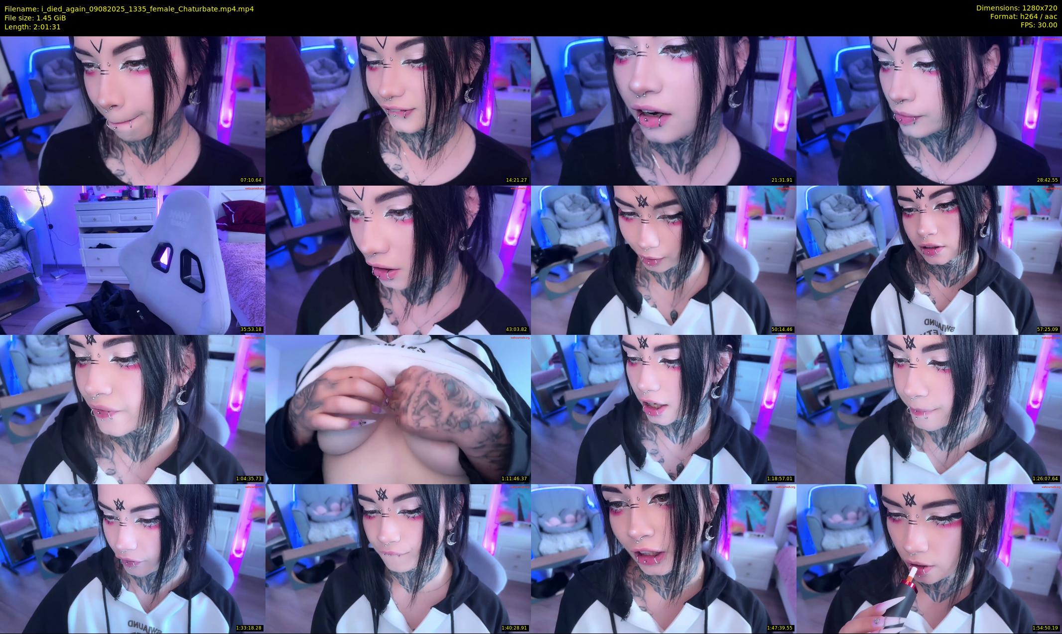 i_died_again — 122 minute Chaturbate female cam show recording, 720p, Aug 9, 2025