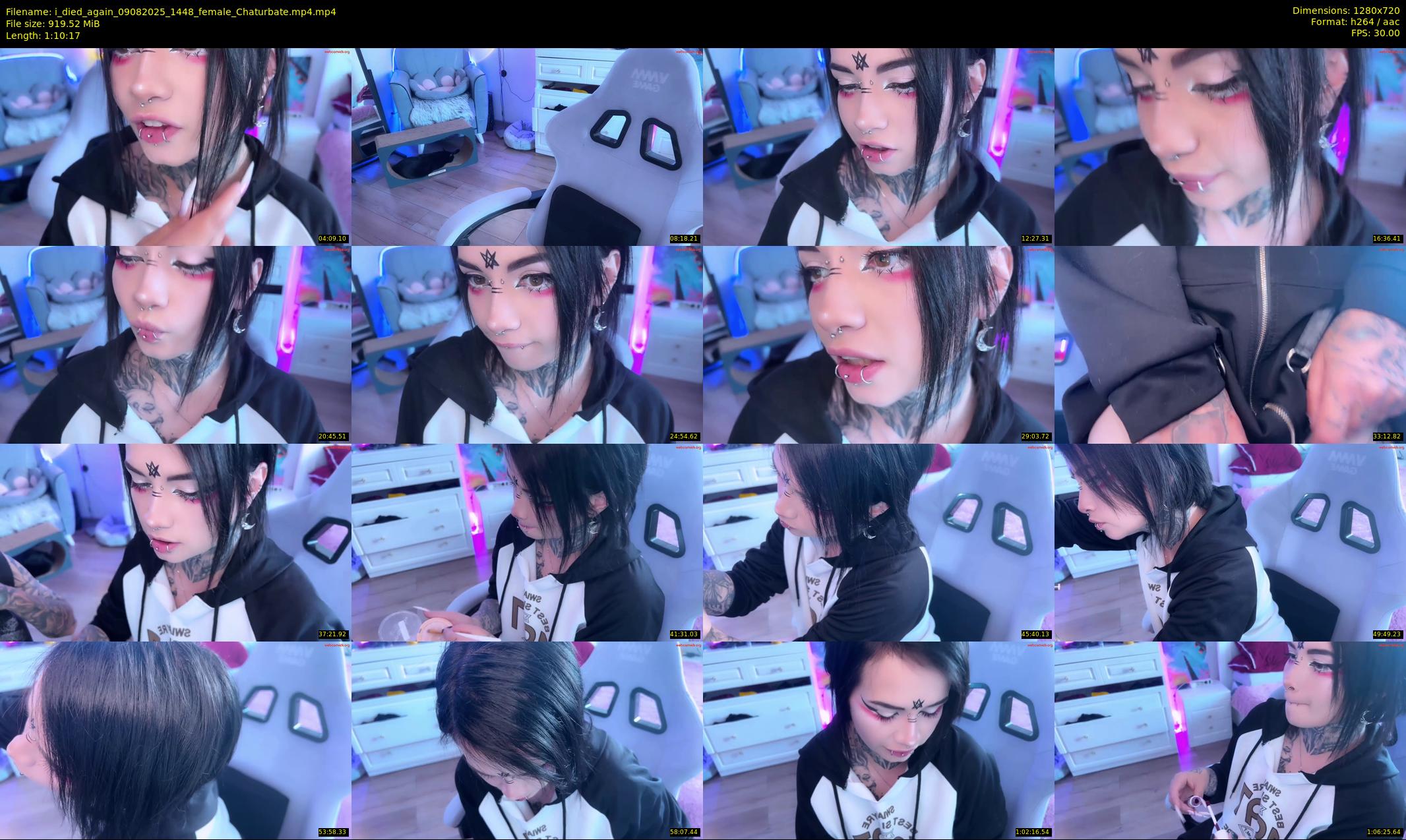 i_died_again — 71 minute Chaturbate female cam show recording, 720p, Aug 9, 2025