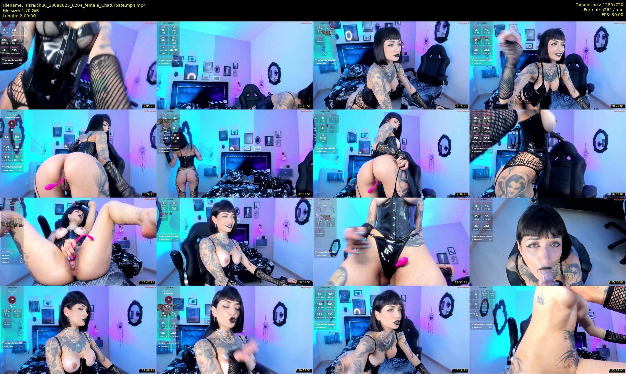 isisraichuu — 120 minute Chaturbate female cam show recording, 720p, Aug 10, 2025