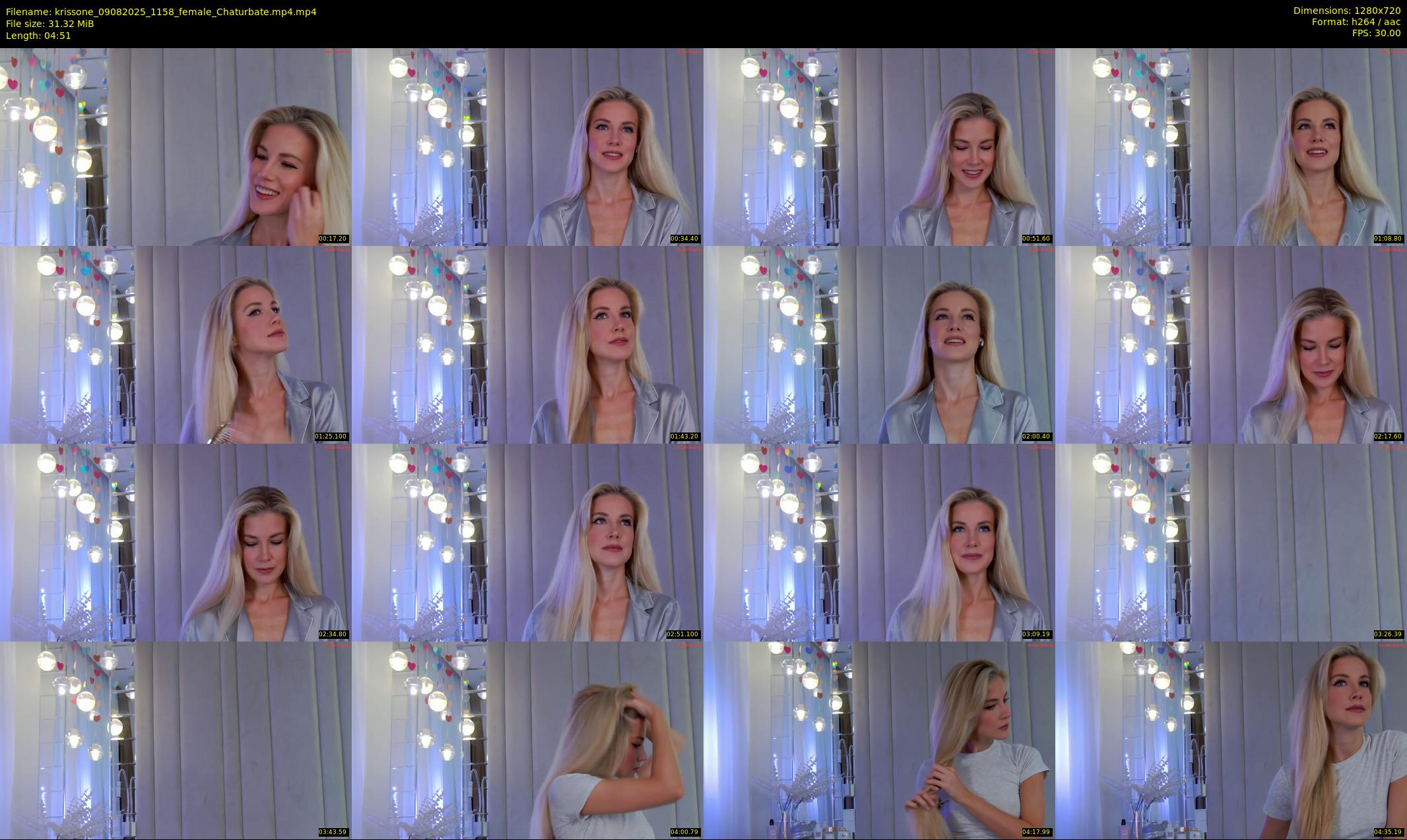 krissone — 5 minute Chaturbate female cam show recording, 720p, Aug 9, 2025