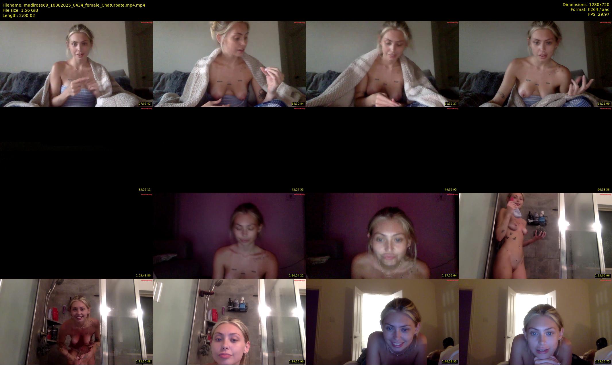 madirose69 — 121 minute Chaturbate female cam show recording, 720p, Aug 10, 2025