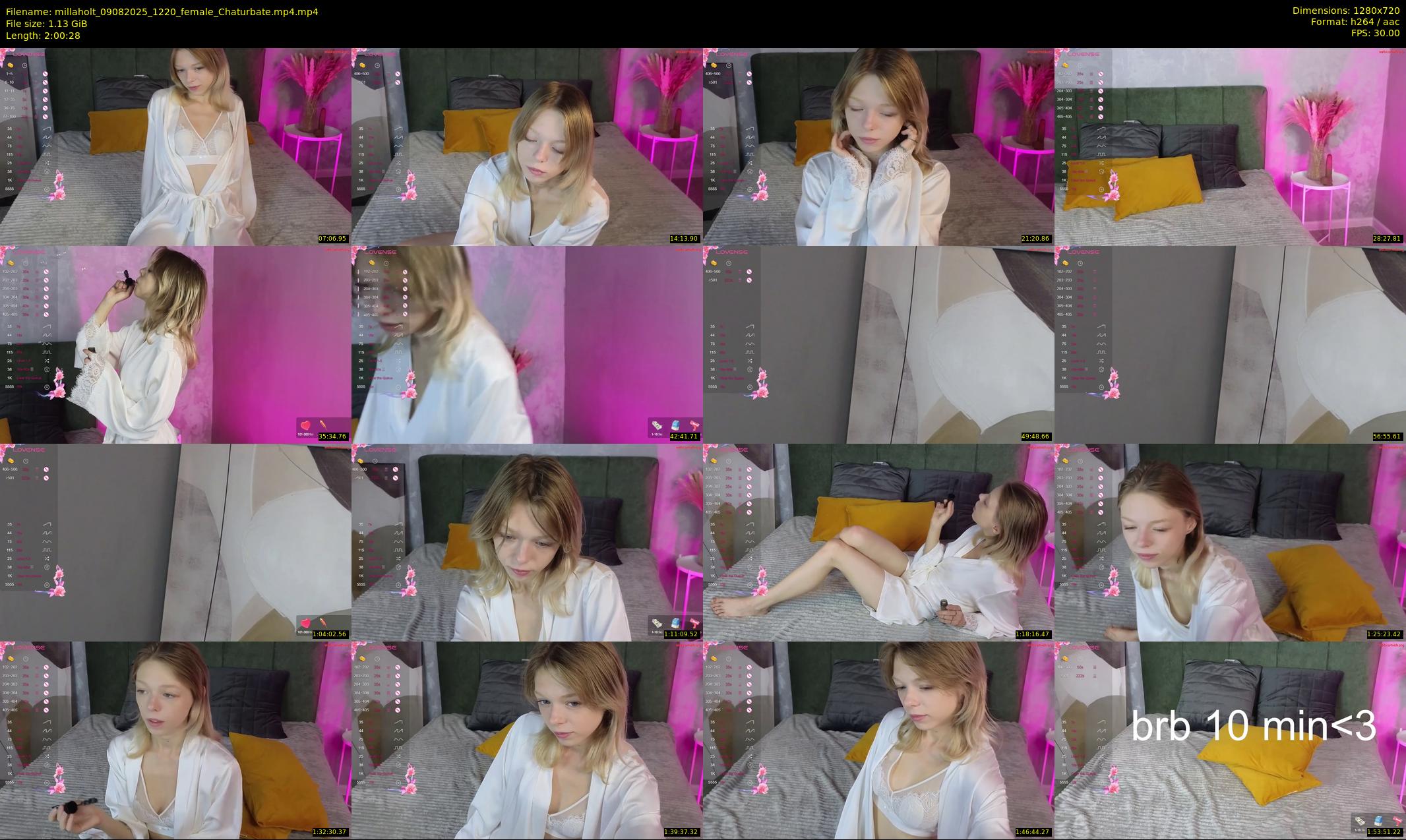 millaholt — 121 minute Chaturbate female cam show recording, 720p, Aug 9, 2025
