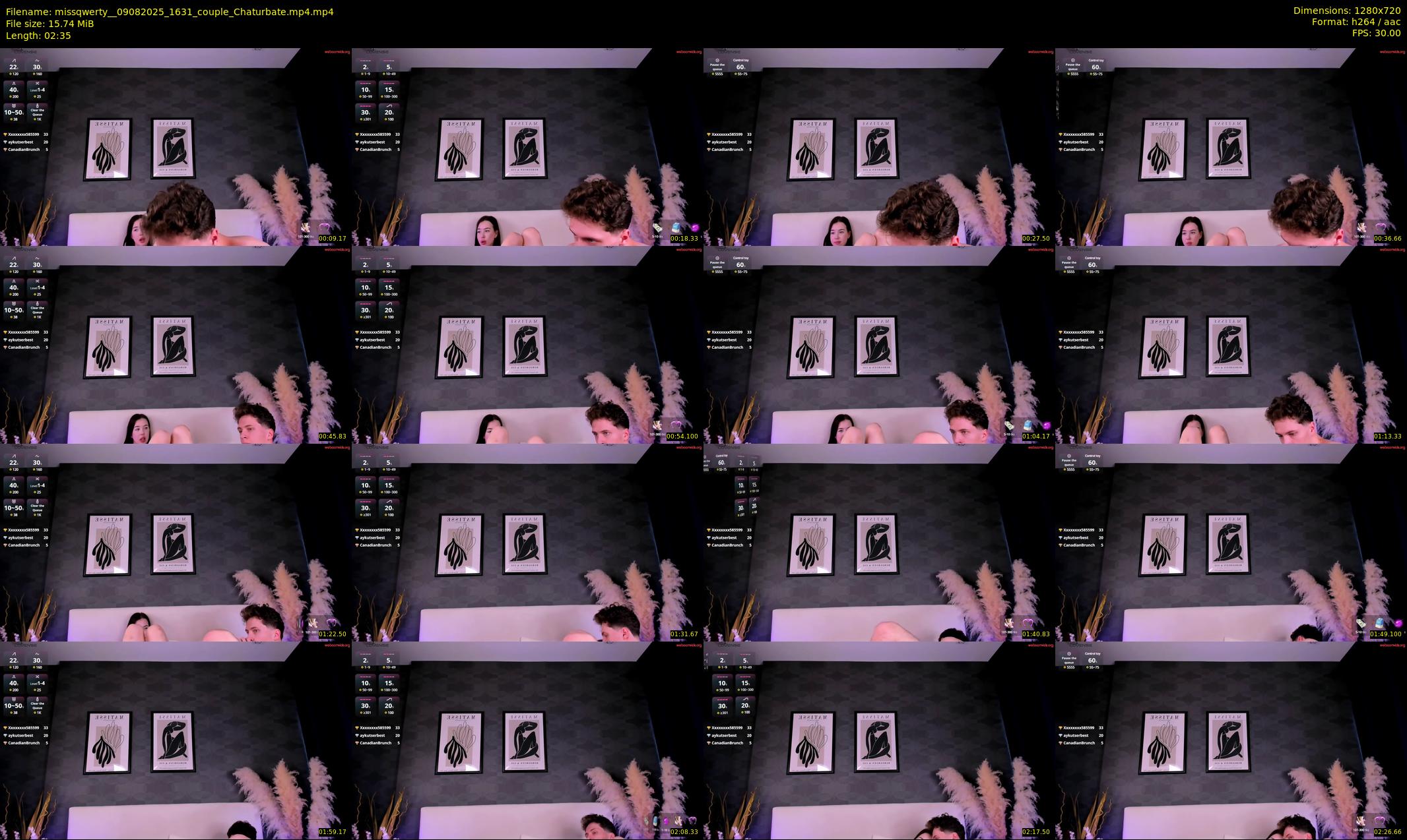 missqwerty_ — 3 minute Chaturbate couple cam show recording, 720p, Aug 9, 2025