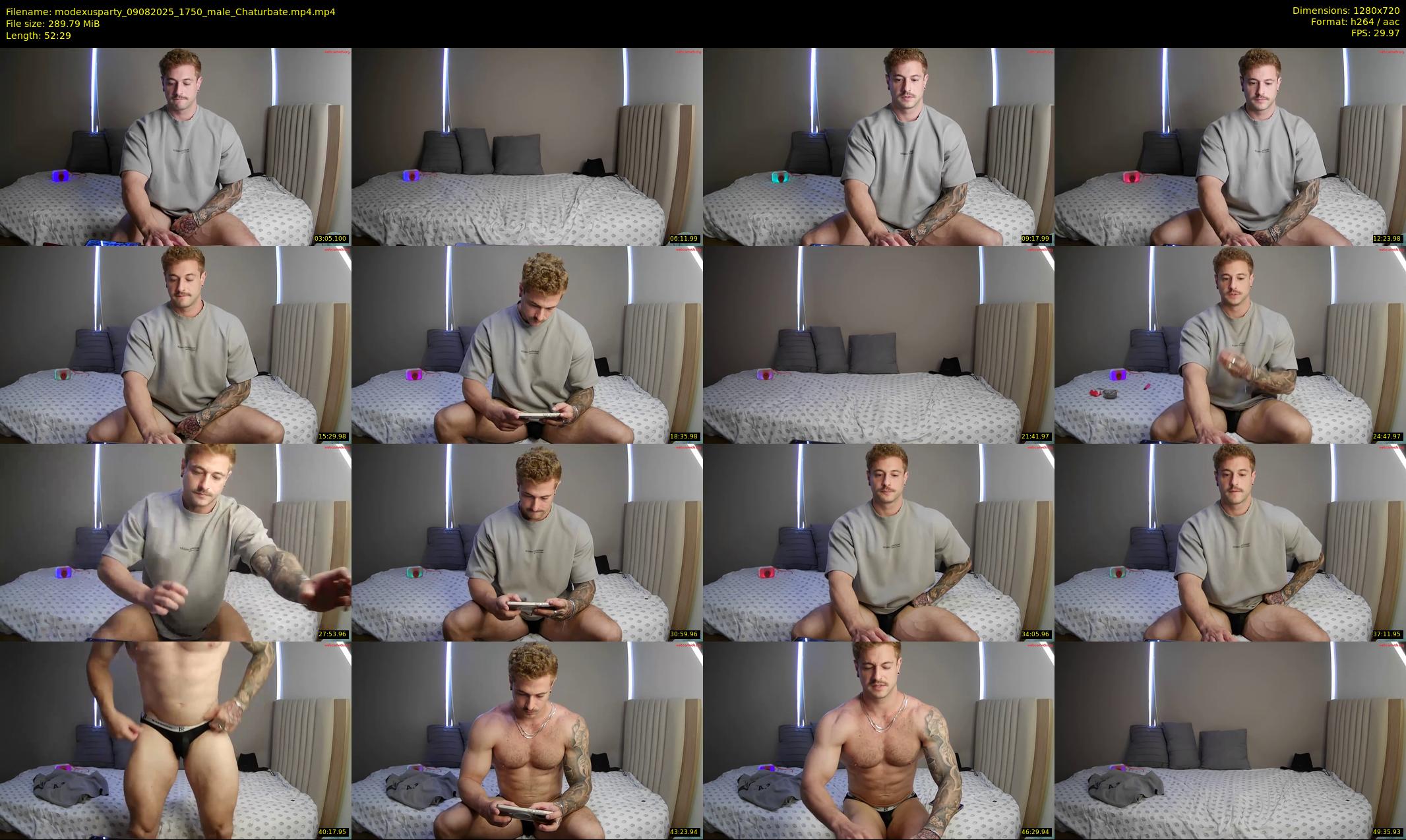modexusparty — 53 minute Chaturbate male cam show recording, 720p, Aug 9, 2025