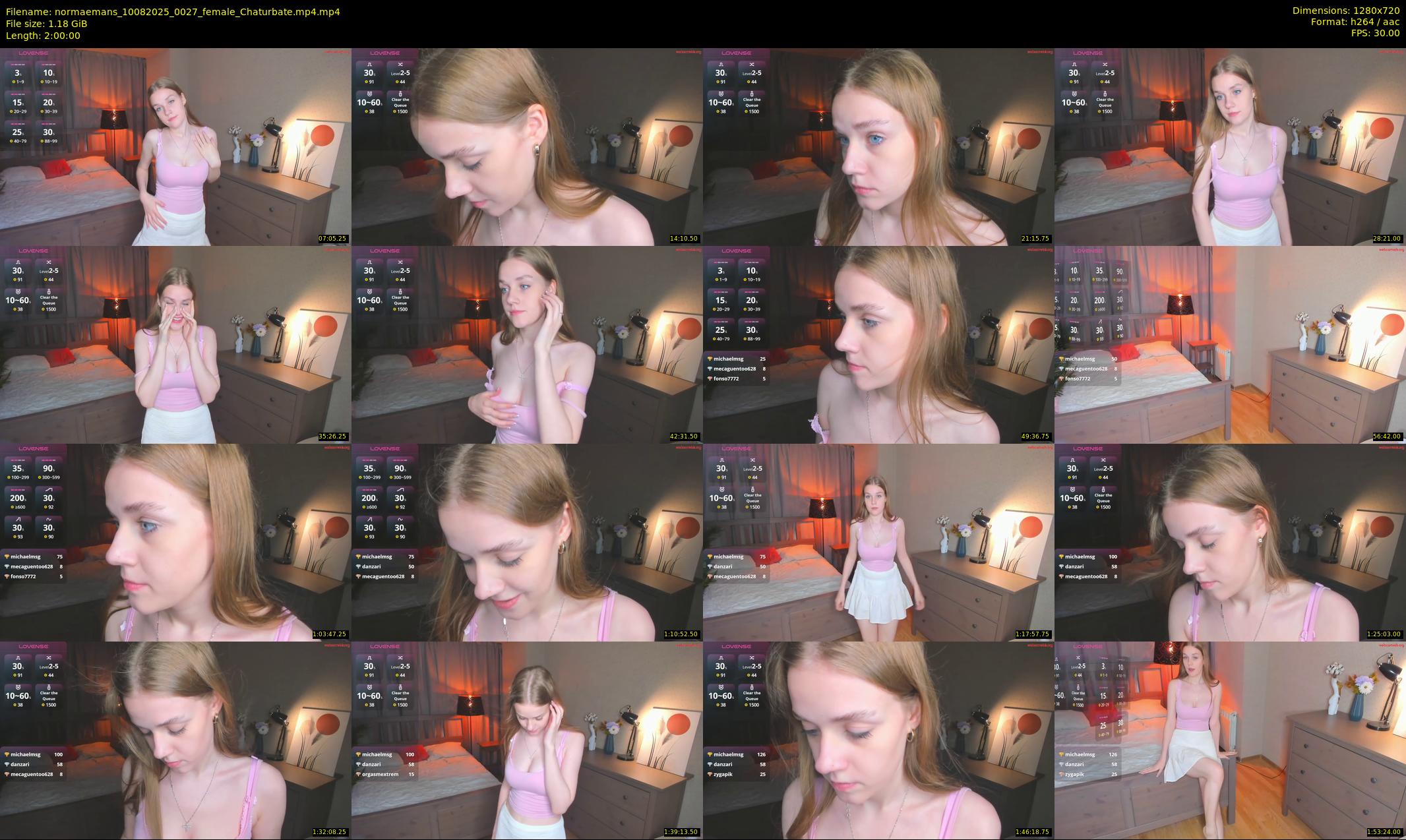 normaemans — 120 minute Chaturbate female cam show recording, 720p, Aug 10, 2025