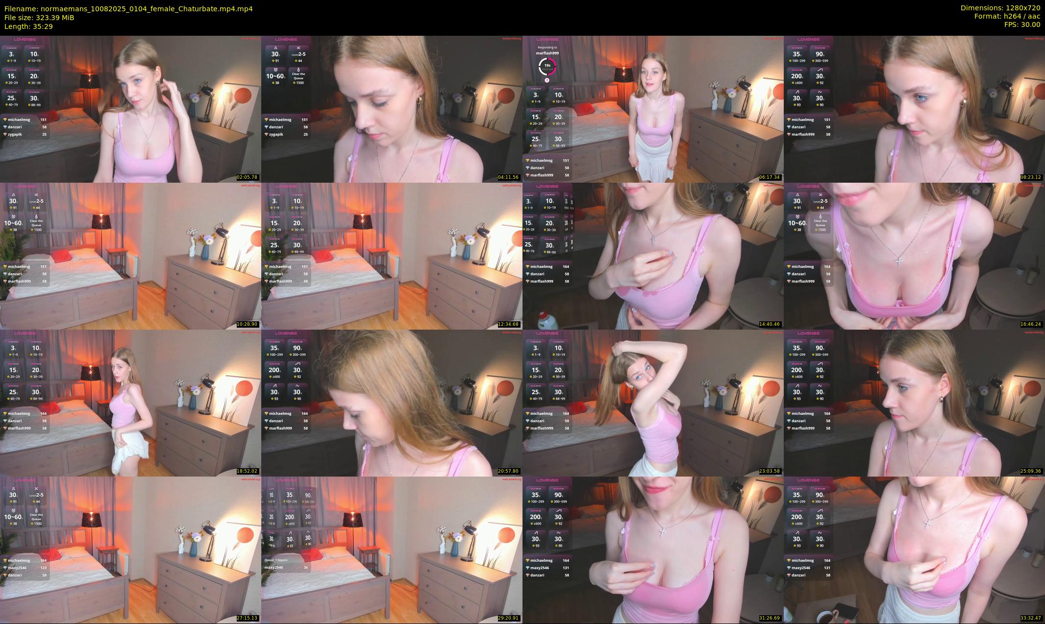 normaemans — 36 minute Chaturbate female cam show recording, 720p, Aug 10, 2025