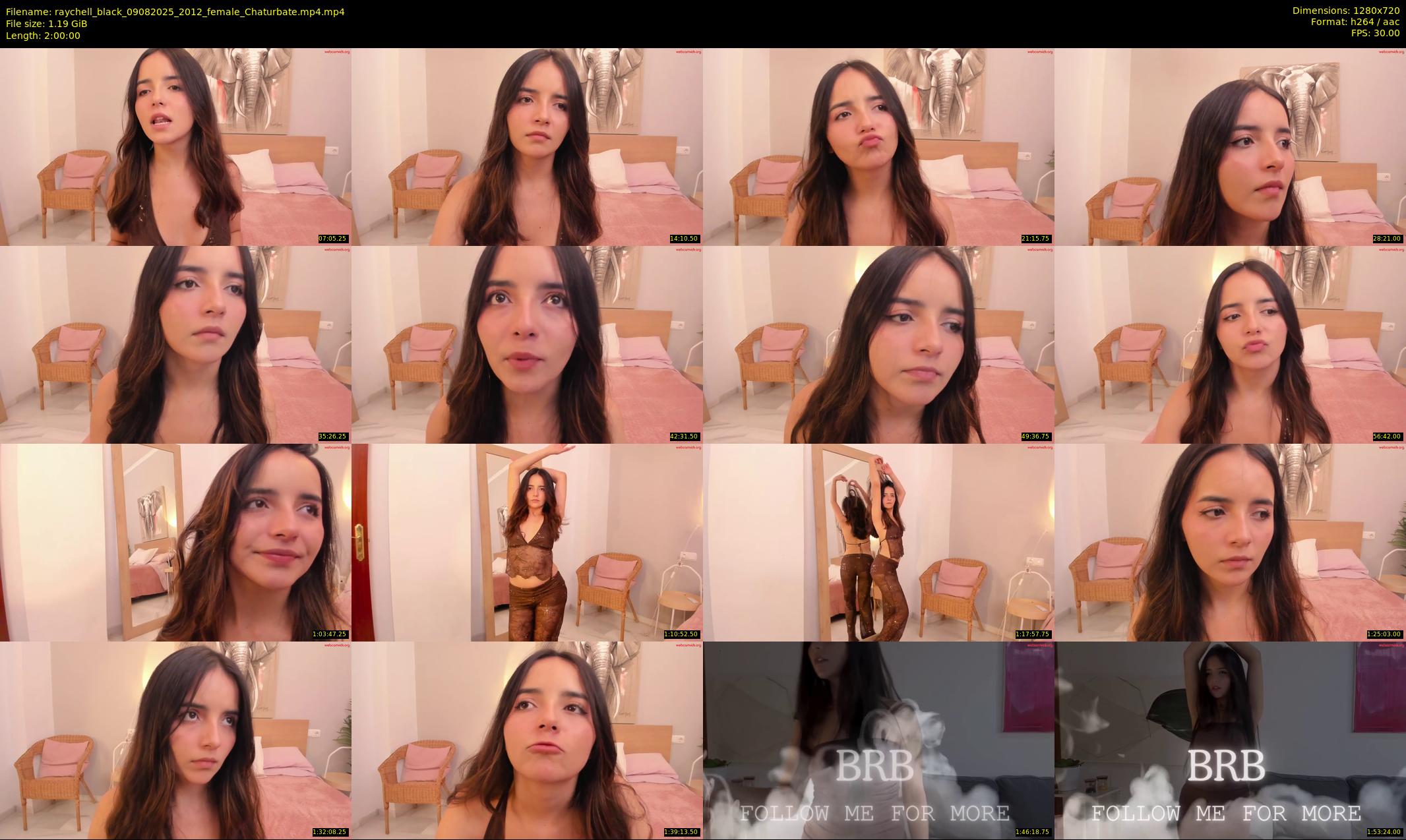 raychell_black — 120 minute Chaturbate female cam show recording, 720p, Aug 9, 2025