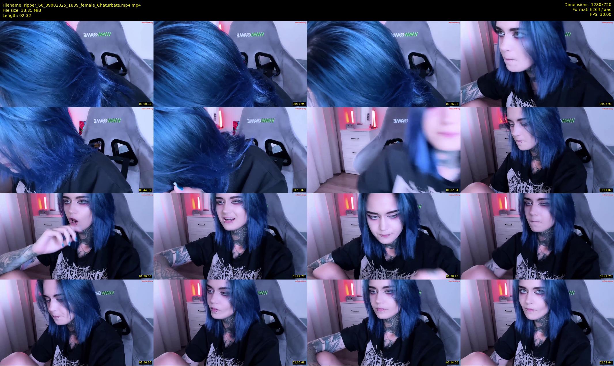 ripper_66 — 3 minute Chaturbate female cam show recording, 720p, Aug 9, 2025