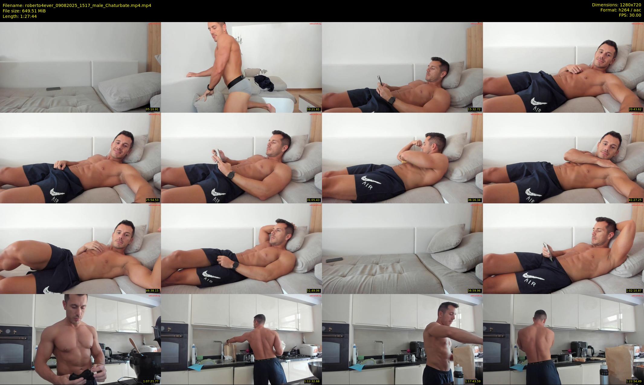 roberto4ever — 88 minute Chaturbate male cam show recording, 720p, Aug 9, 2025