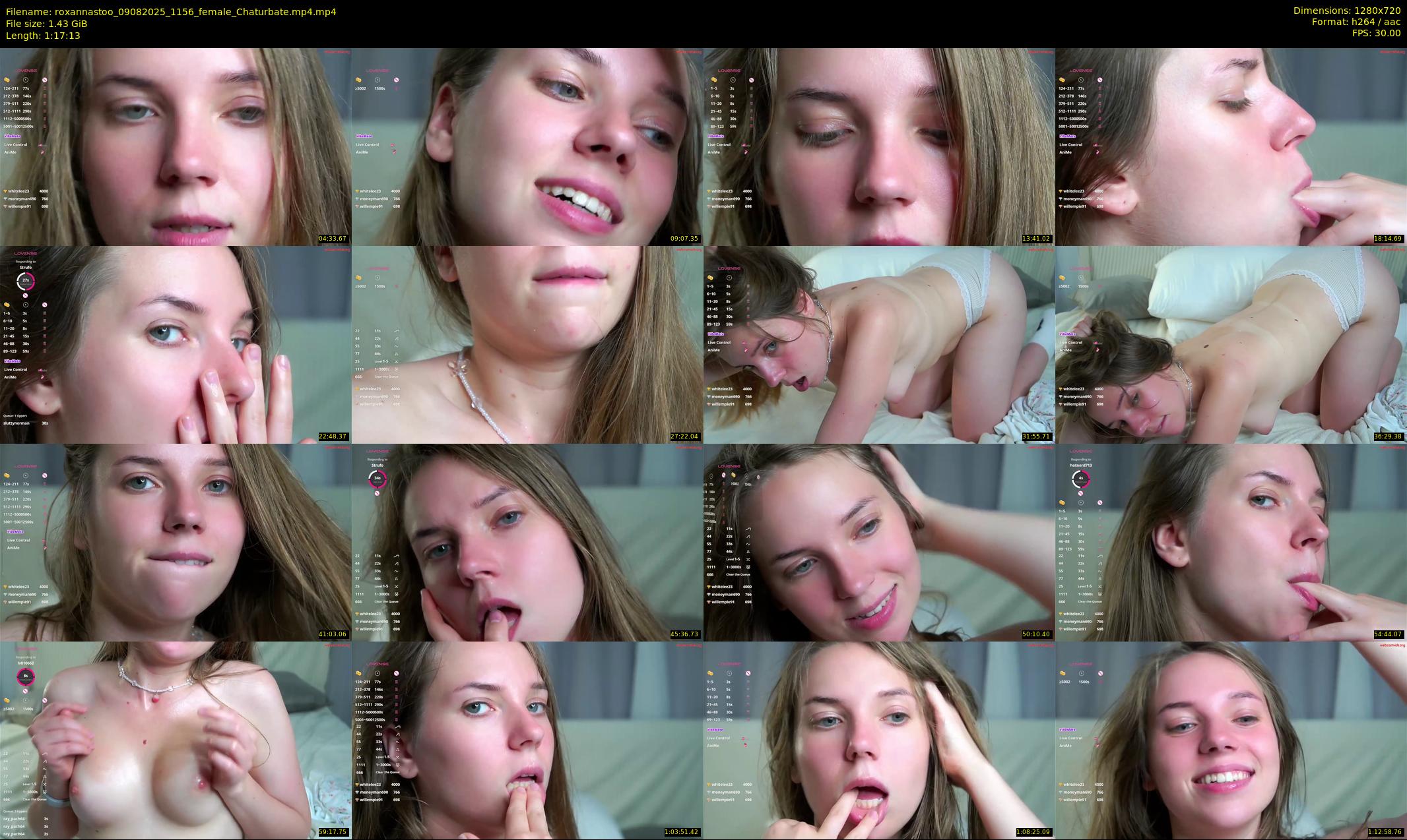 roxannastoo — 78 minute Chaturbate female cam show recording, 720p, Aug 9, 2025