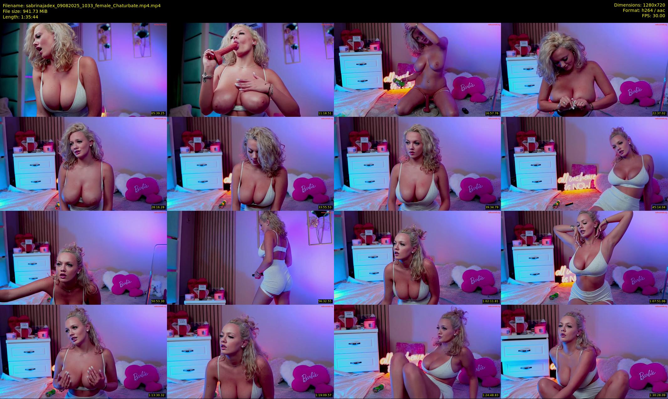 sabrinajadex — 96 minute Chaturbate female cam show recording, 720p, Aug 9, 2025