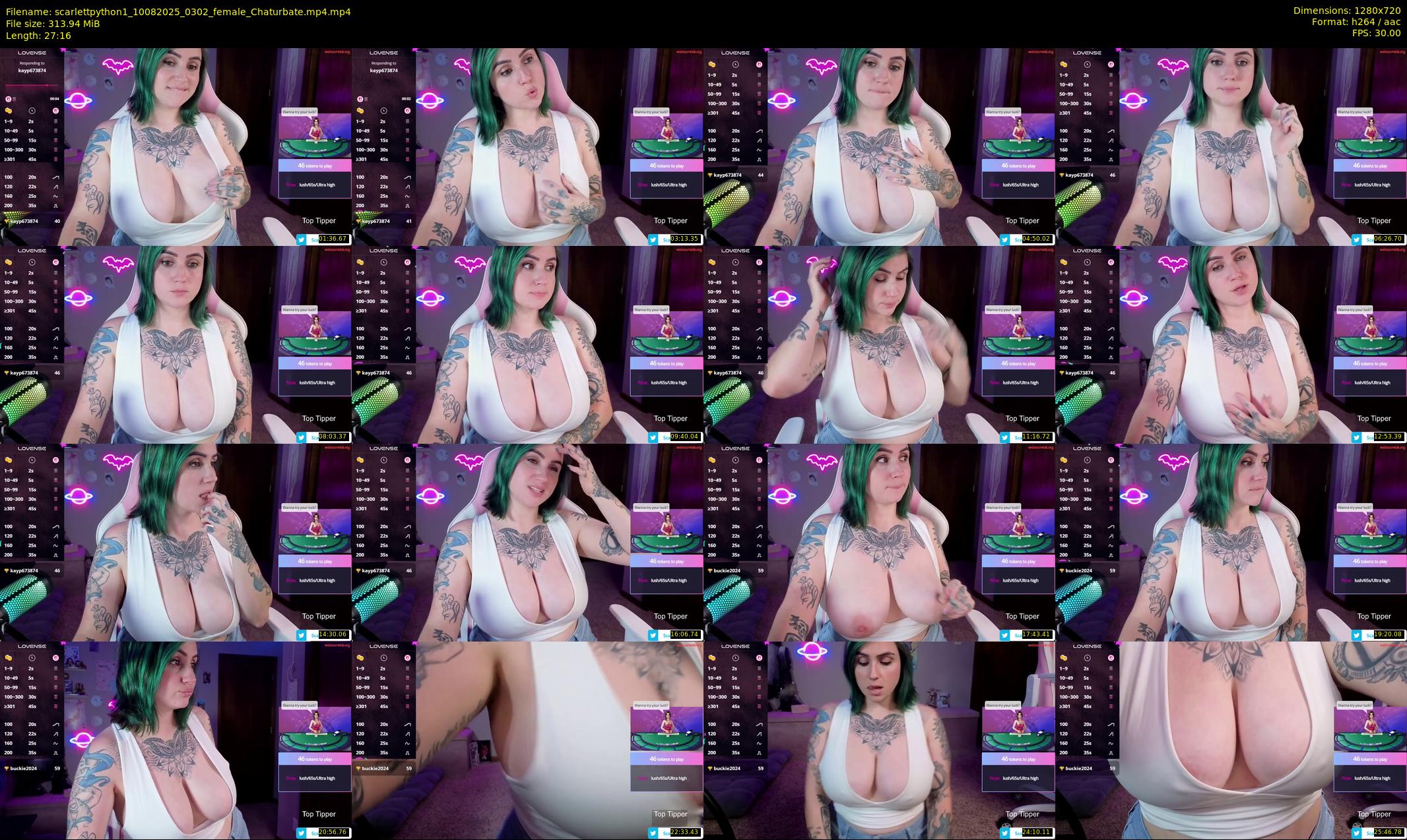 scarlettpython1 — 28 minute Chaturbate female cam show recording, 720p, Aug 10, 2025