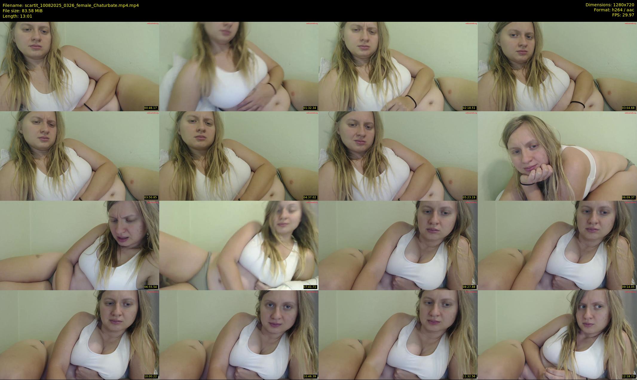 scartit — 14 minute Chaturbate female cam show recording, 720p, Aug 10, 2025