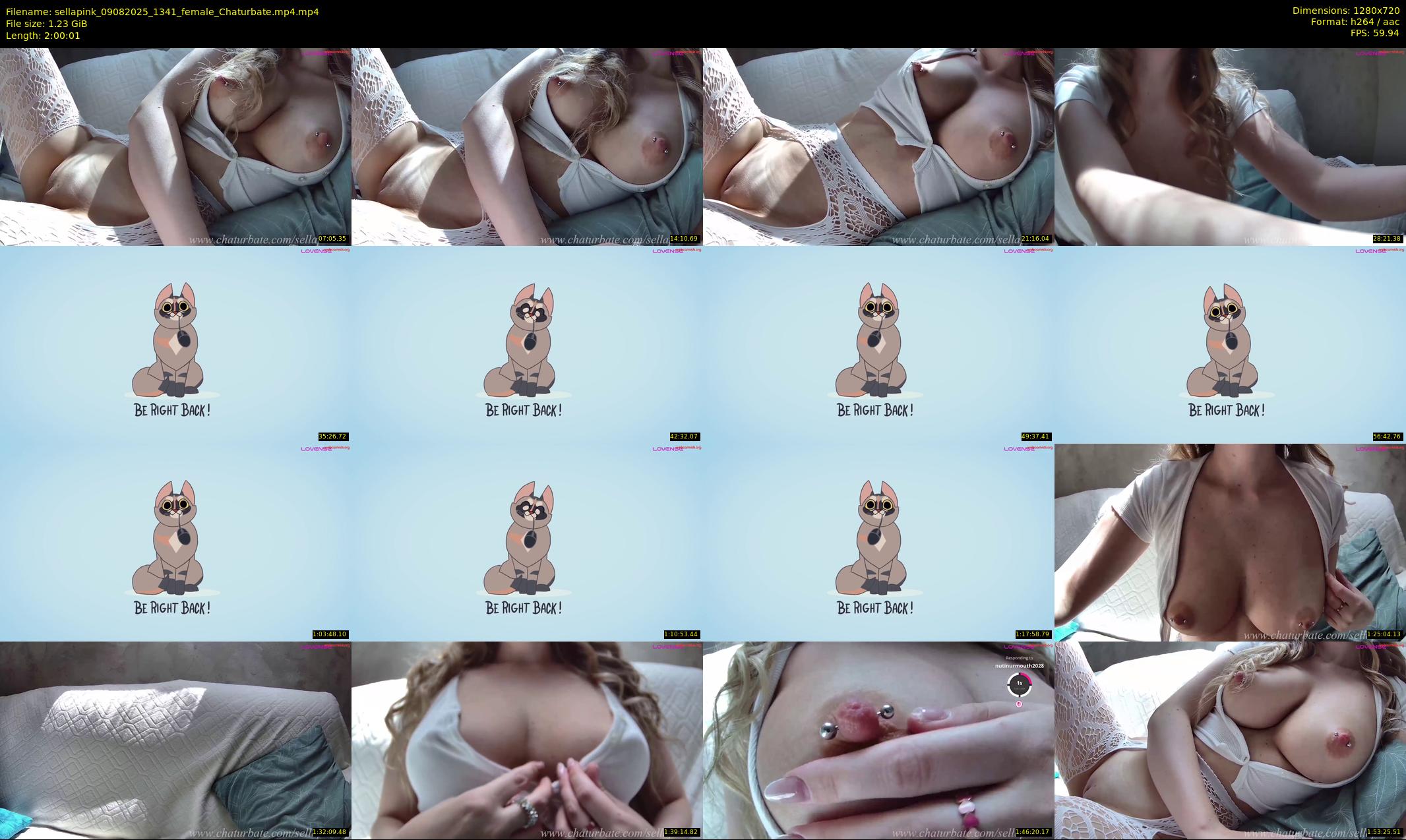 sellapink — 121 minute Chaturbate female cam show recording, 720p, Aug 9, 2025
