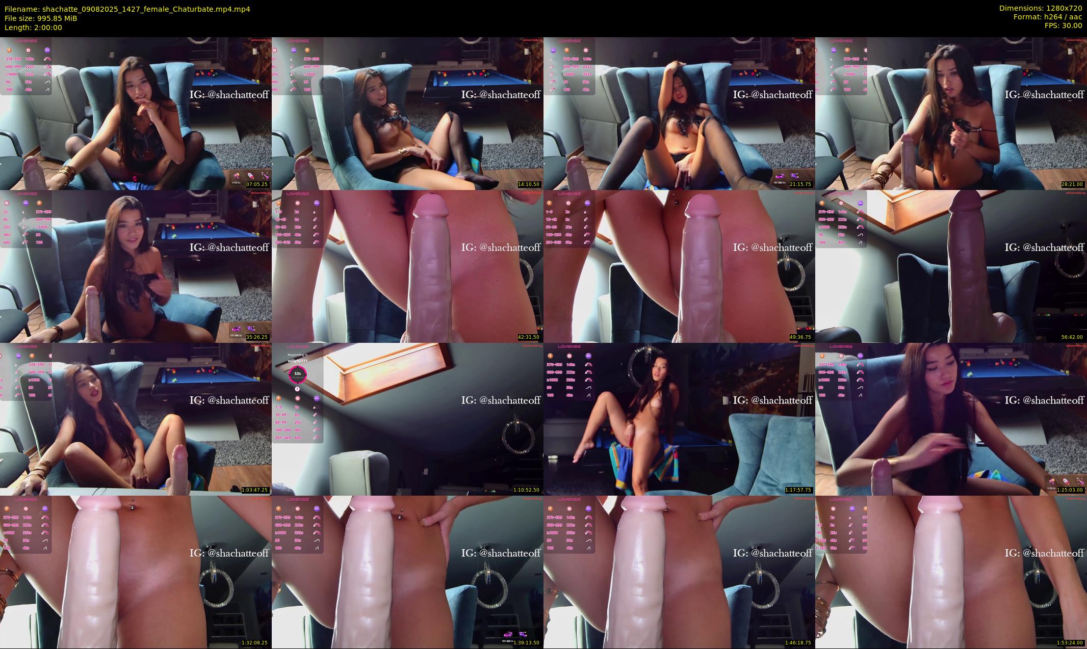 shachatte — 120 minute Chaturbate couple cam show recording, 720p, Aug 9, 2025