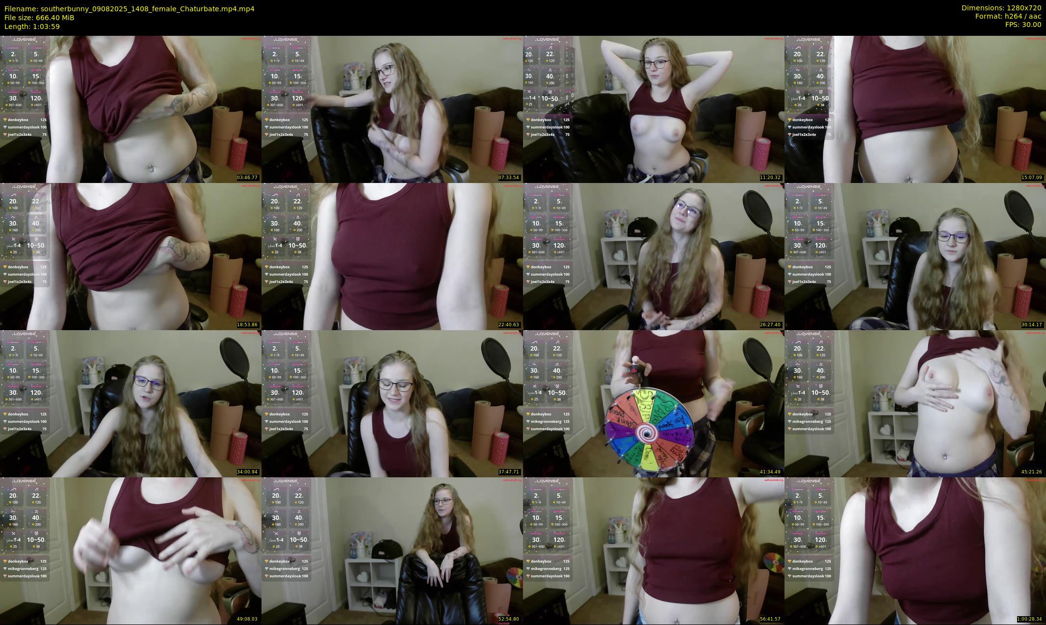 southerbunny — 64 minute Chaturbate female cam show recording, 720p, Aug 9, 2025