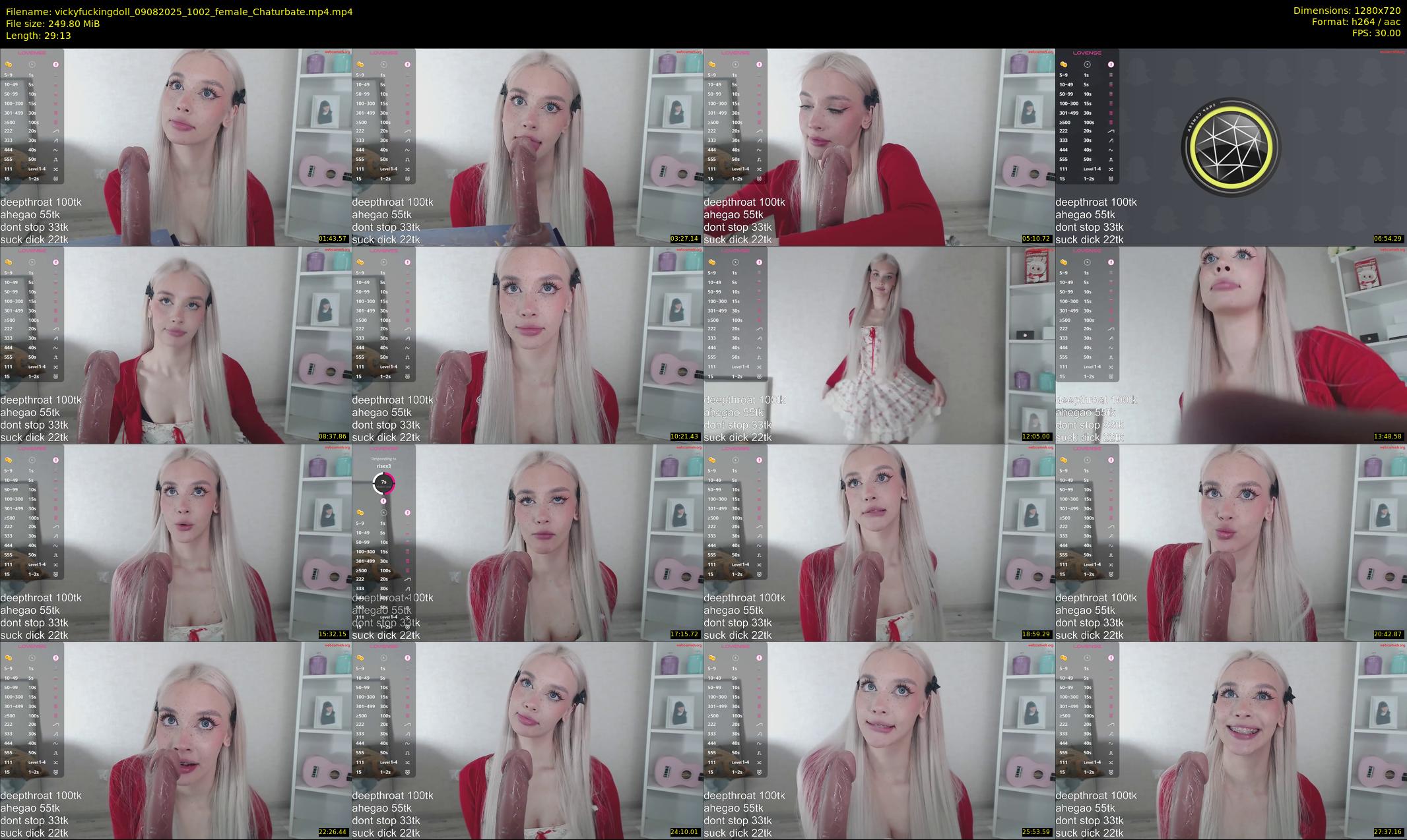 vickyfuckingdoll — 30 minute Chaturbate female cam show recording, 720p, Aug 9, 2025