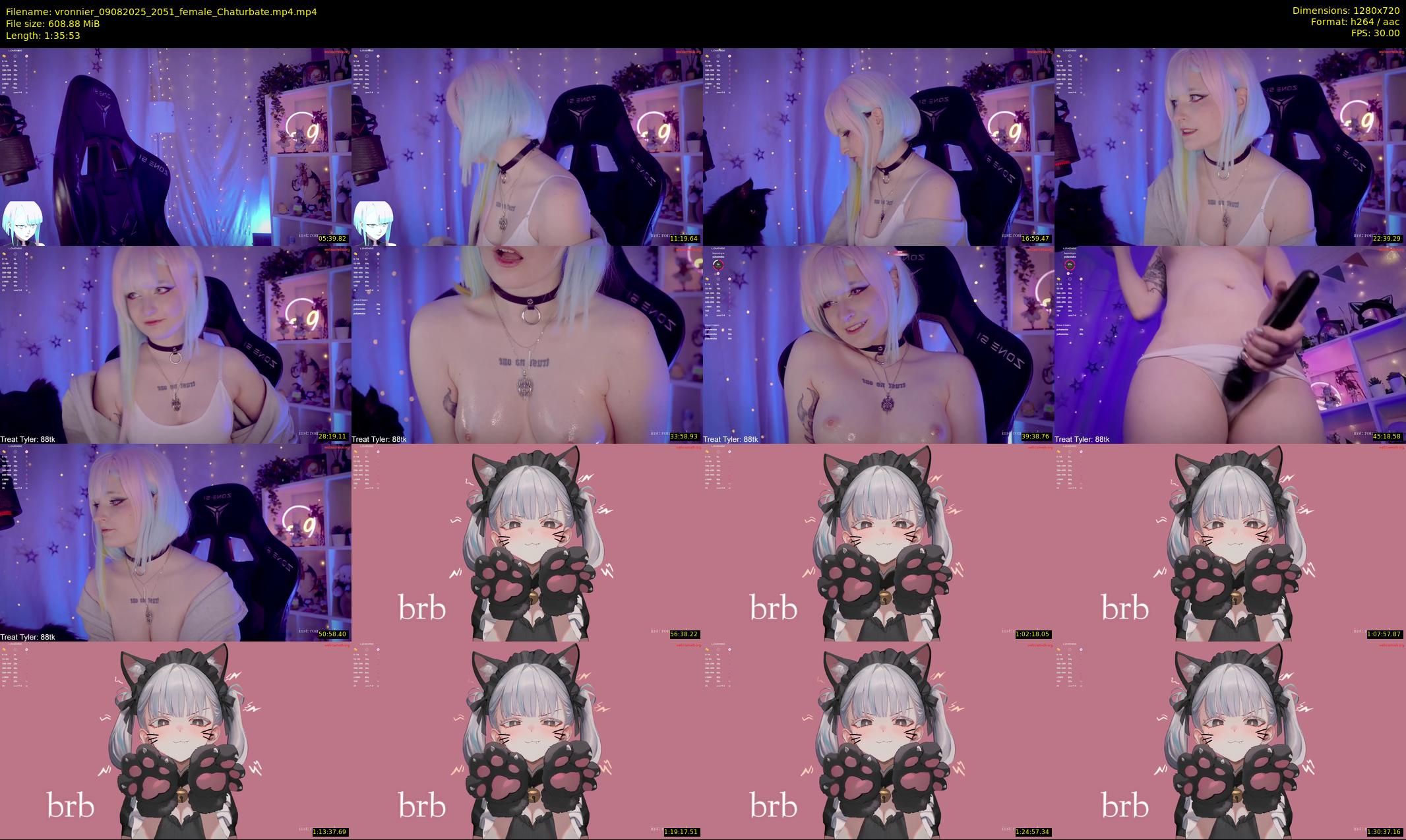 vronnier — 96 minute Chaturbate female cam show recording, 720p, Aug 9, 2025