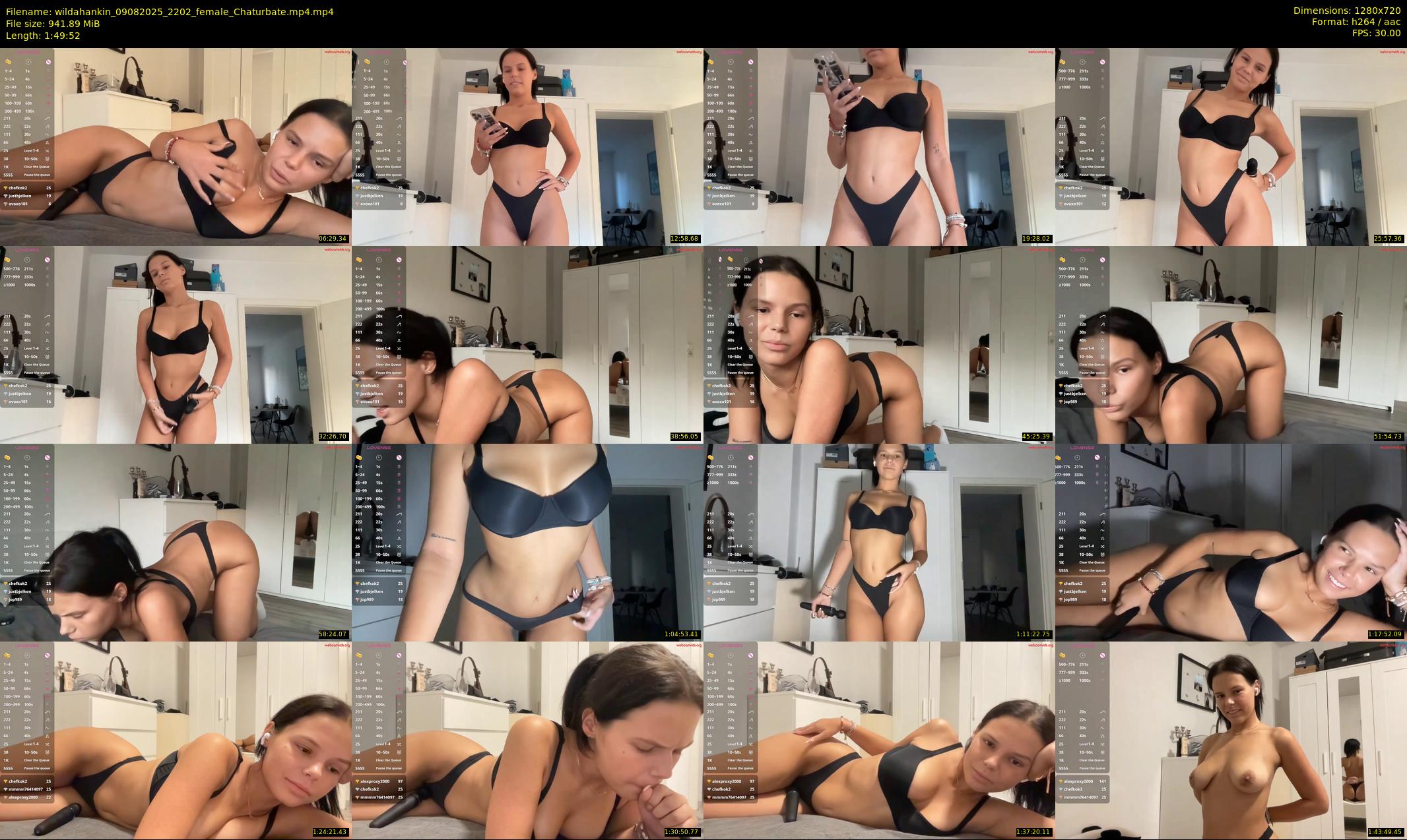 wildahankin — 110 minute Chaturbate female cam show recording, 720p, Aug 9, 2025