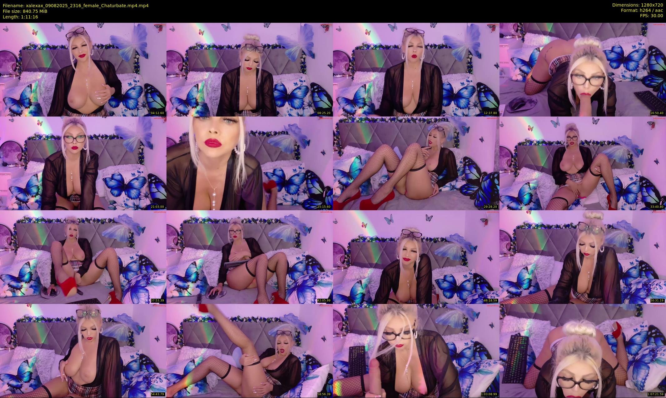xalexax — 72 minute Chaturbate female cam show recording, 720p, Aug 9, 2025