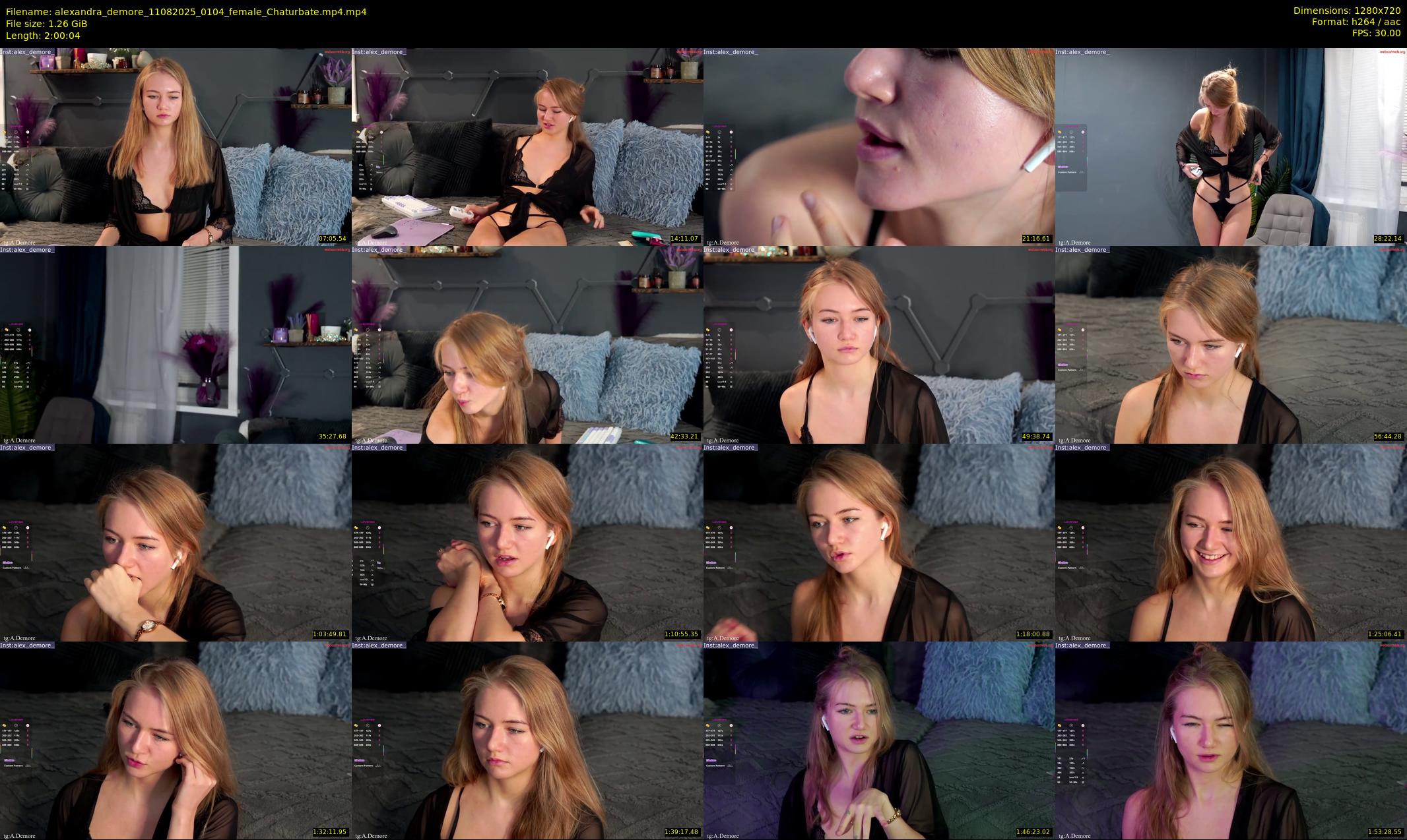 alexandra_demore — 121 minute Chaturbate female cam show recording, 720p, Aug 11, 2025