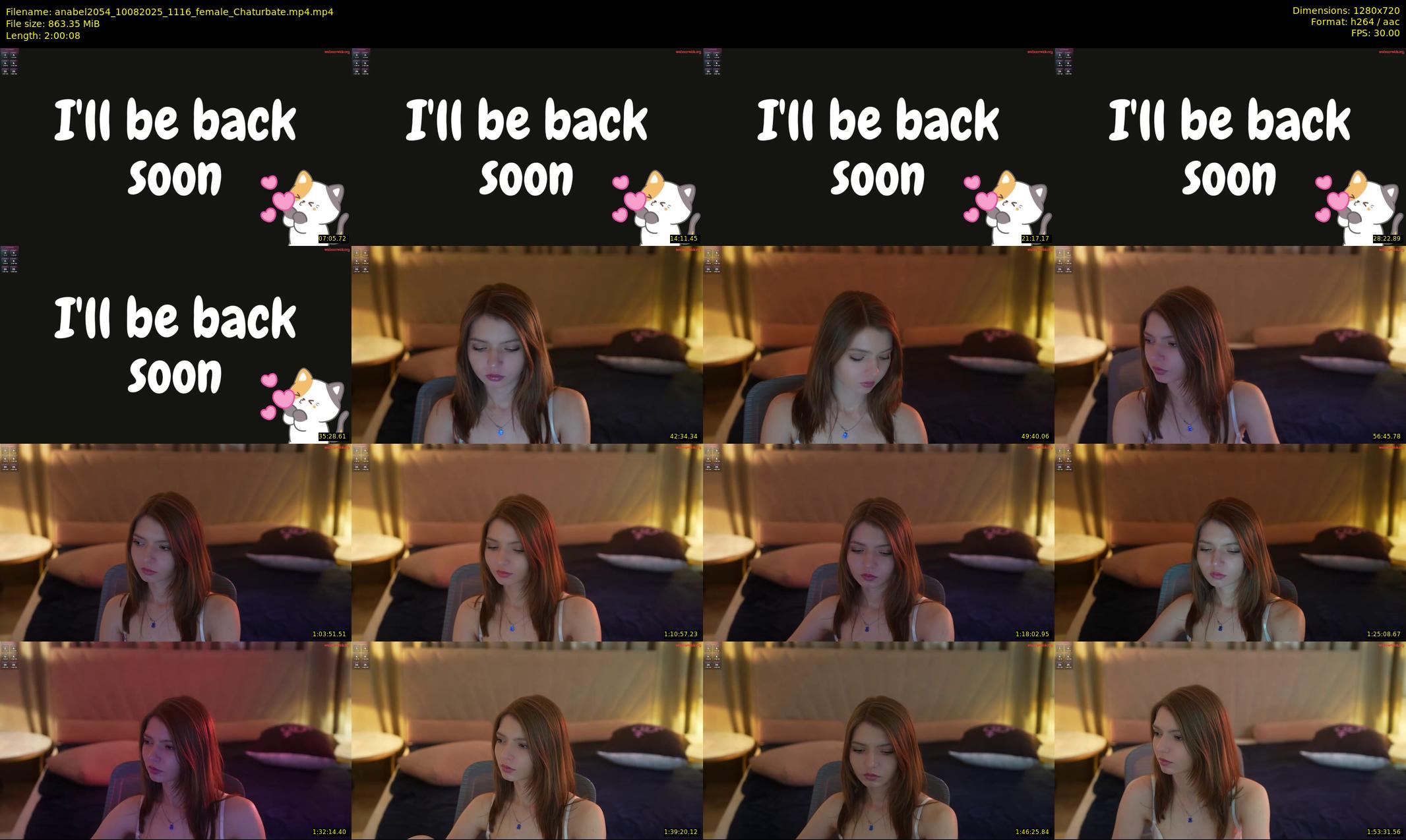 anabel2054 — 121 minute Chaturbate female cam show recording, 720p, Aug 10, 2025