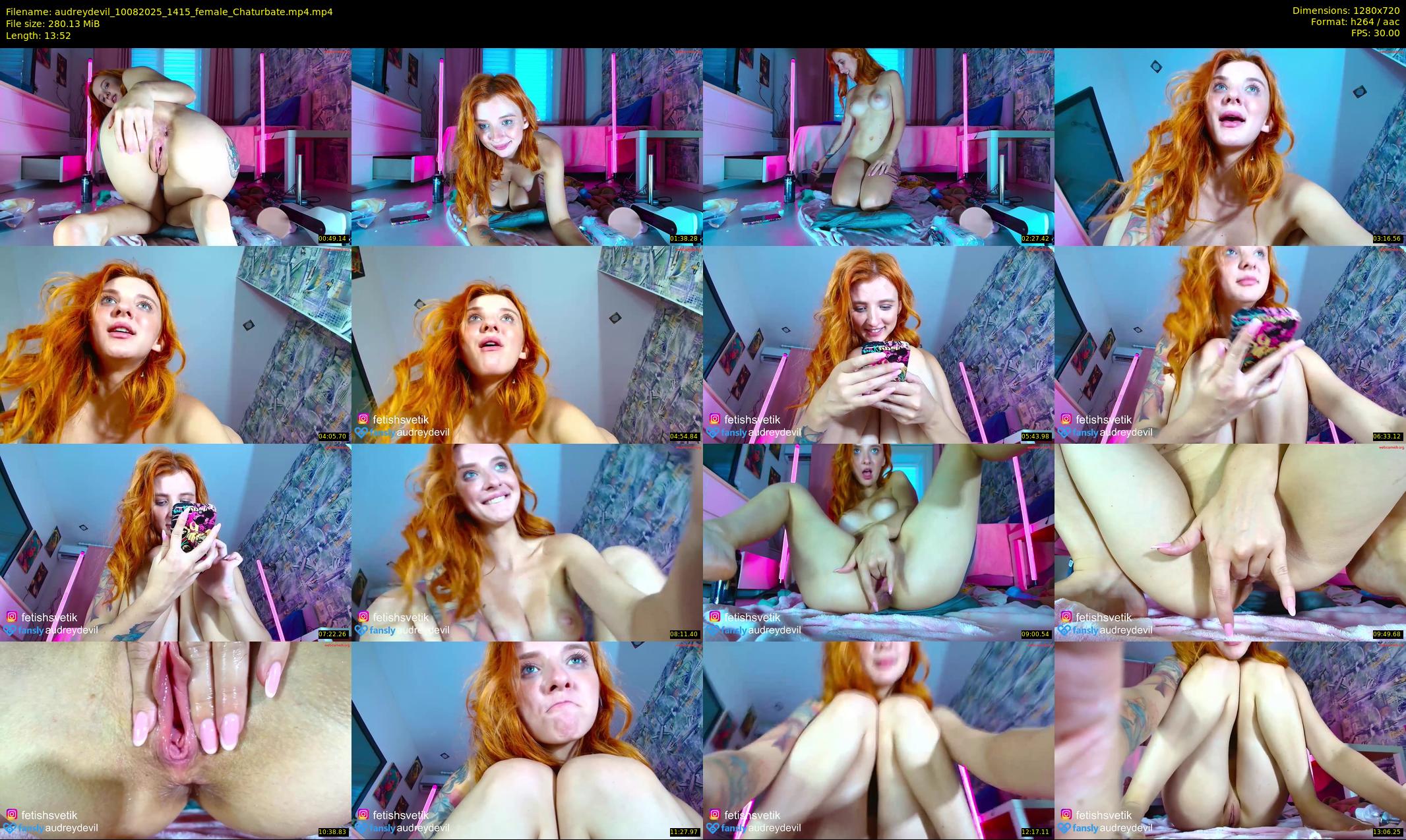 audreydevil — 14 minute Chaturbate female cam show recording, 720p, Aug 10, 2025