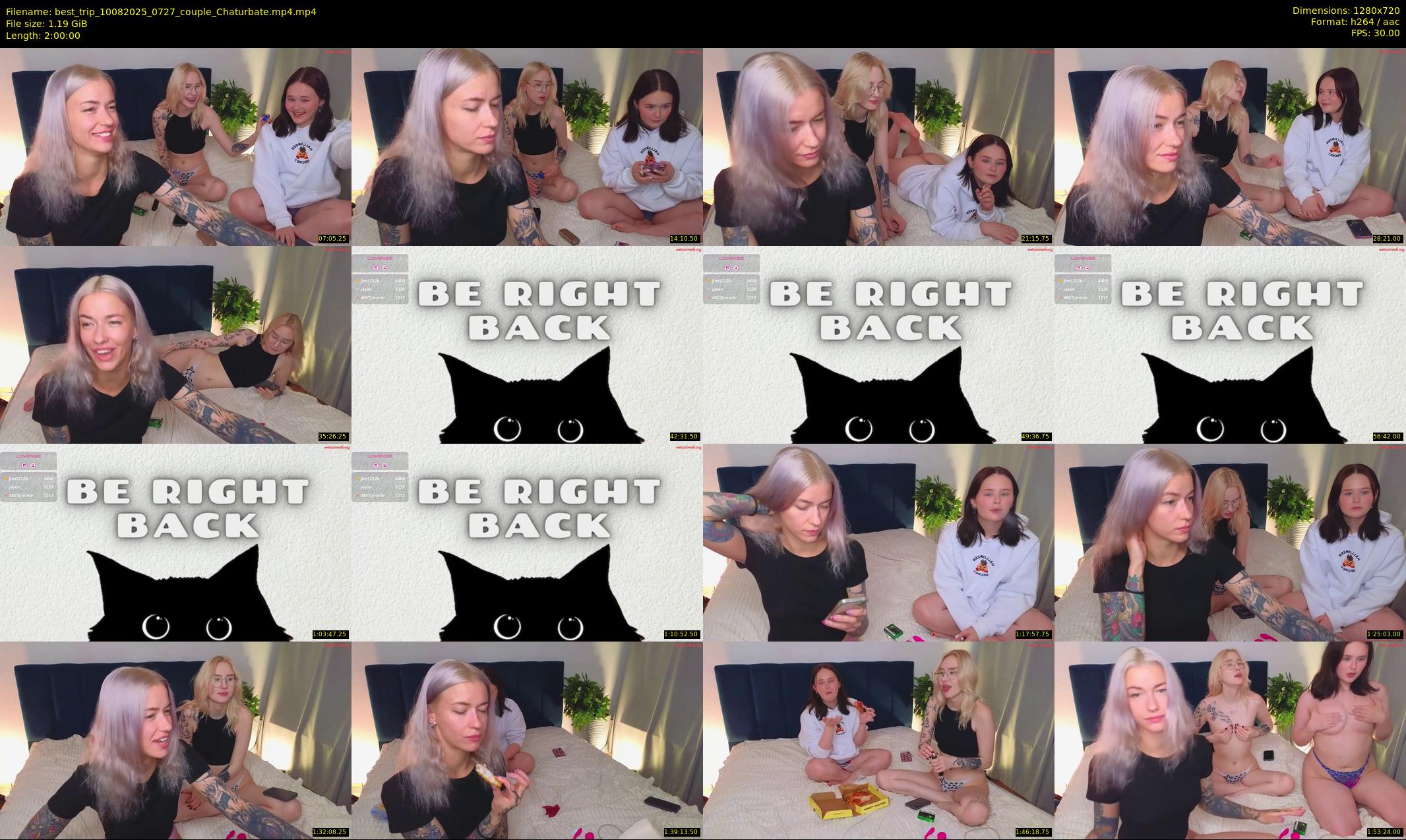 best_trip — 120 minute Chaturbate couple cam show recording, 720p, Aug 10, 2025