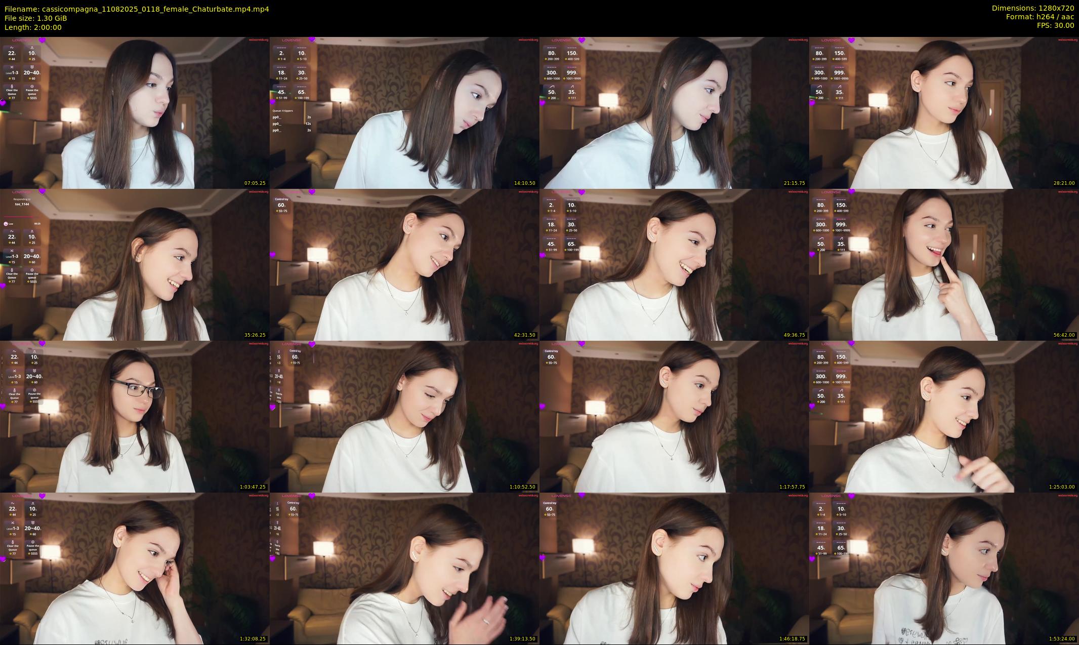 cassicompagna — 120 minute Chaturbate female cam show recording, 720p, Aug 11, 2025
