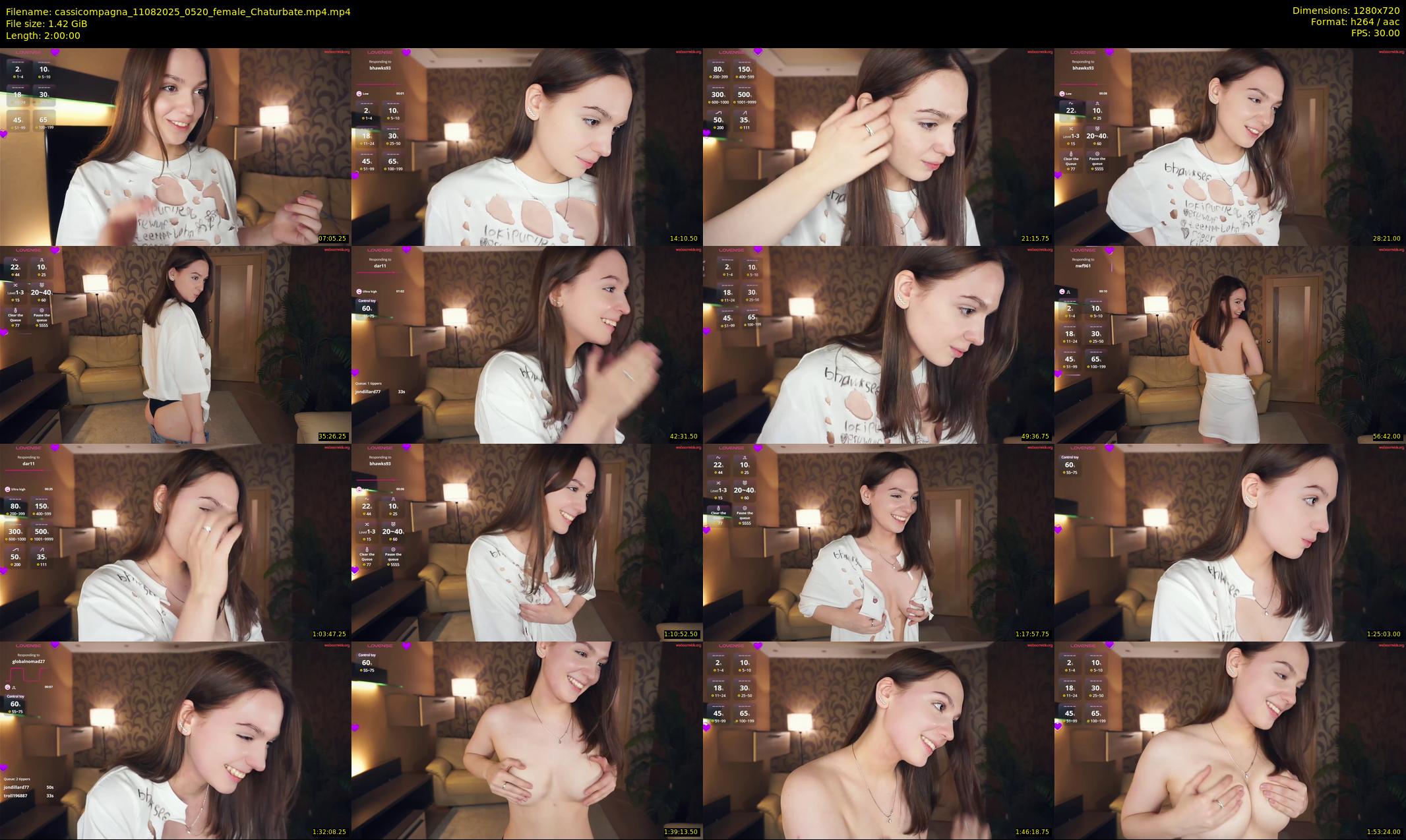 cassicompagna — 120 minute Chaturbate female cam show recording, 720p, Aug 11, 2025