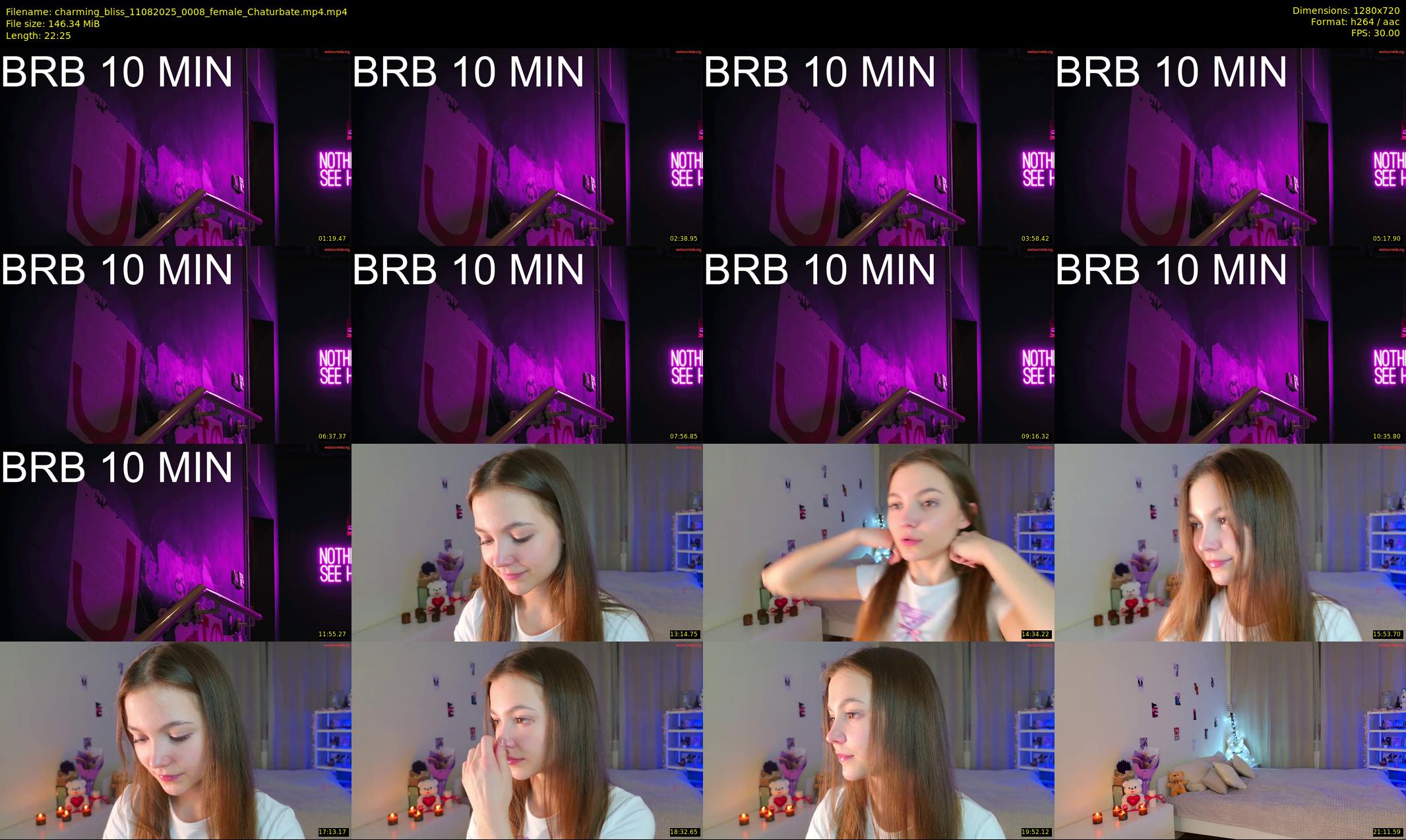 charming_bliss — 23 minute Chaturbate female cam show recording, 720p, Aug 11, 2025