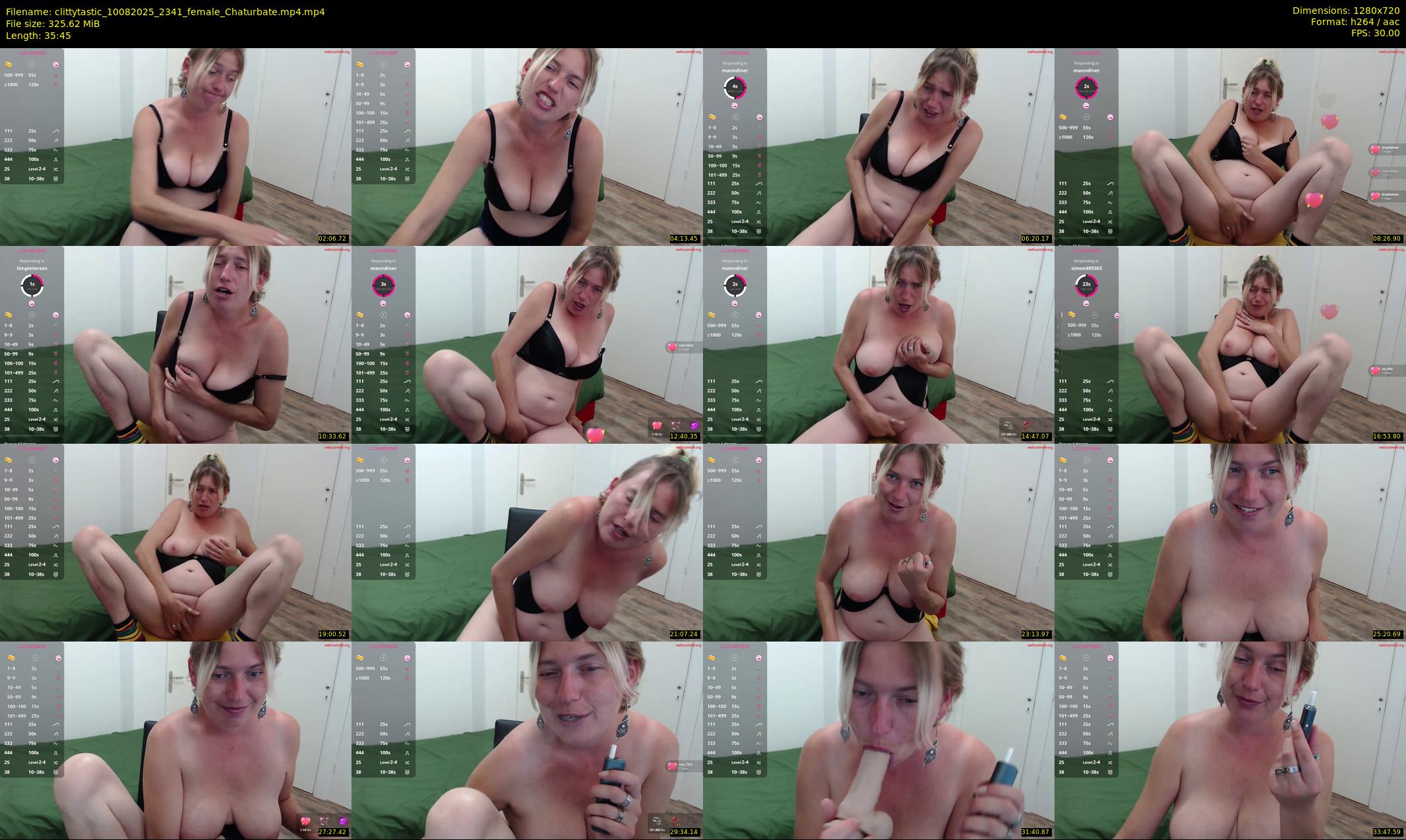 clittytastic — 36 minute Chaturbate female cam show recording, 720p, Aug 10, 2025