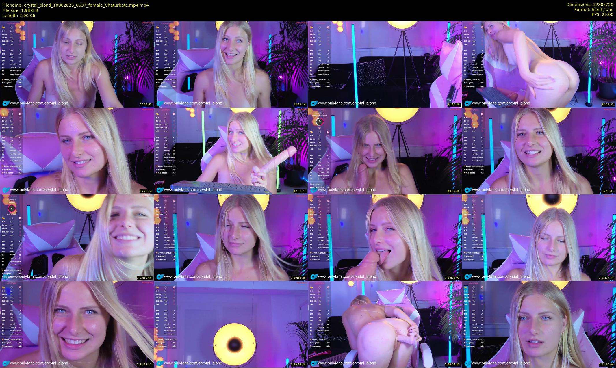crystal_blond — 121 minute Chaturbate female cam show recording, 720p, Aug 10, 2025