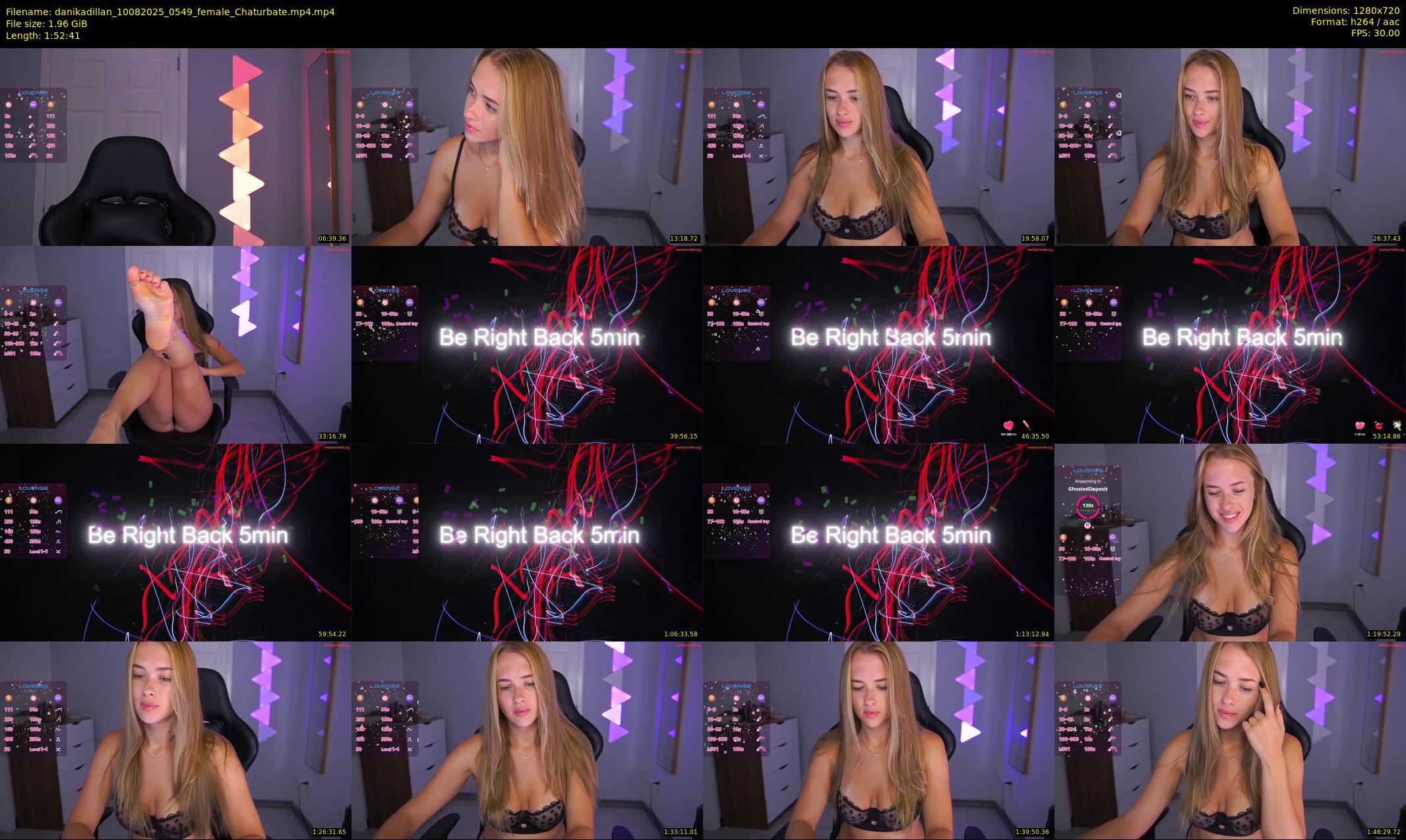 danikadillan — 113 minute Chaturbate female cam show recording, 720p, Aug 10, 2025