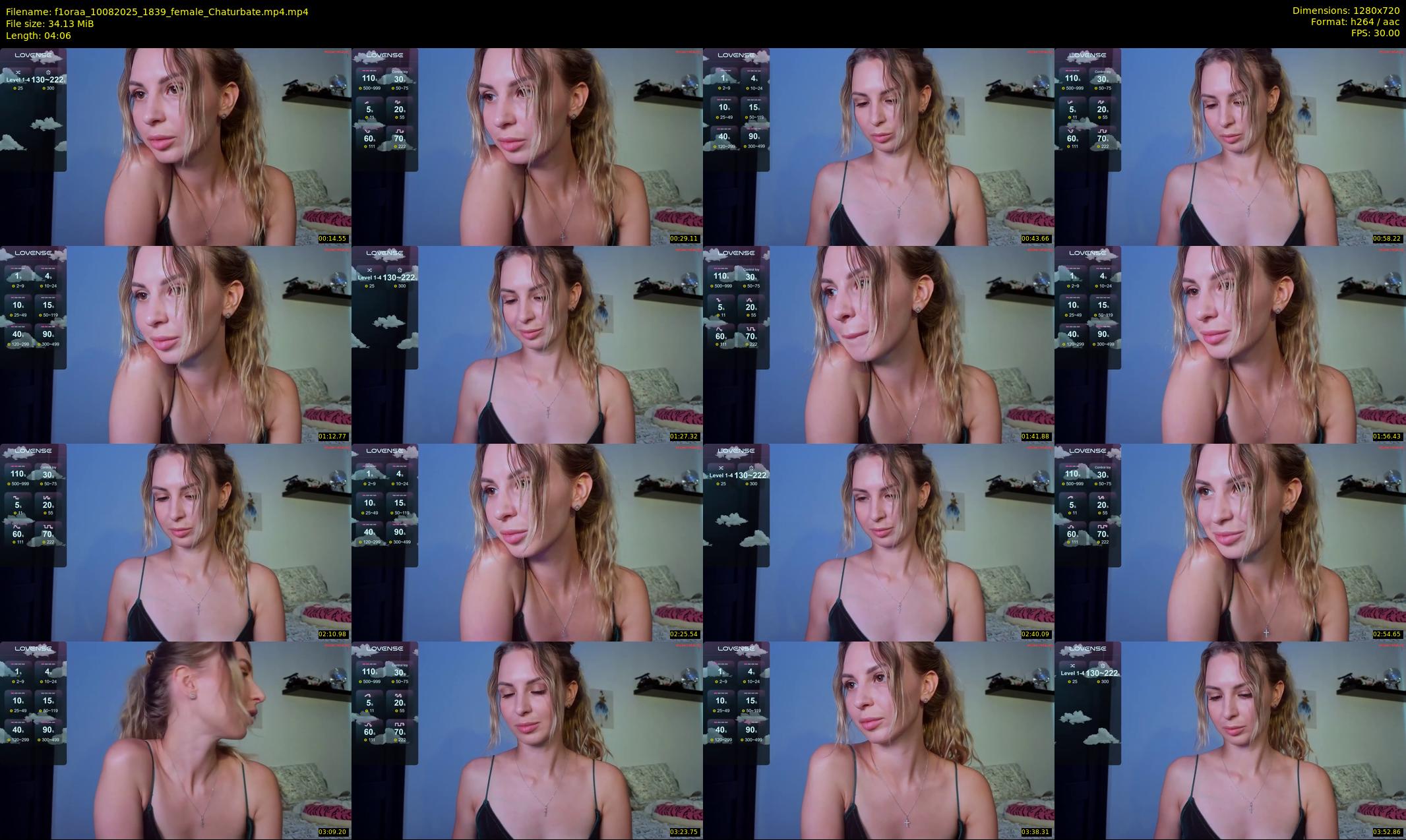 f1oraa — 5 minute Chaturbate female cam show recording, 720p, Aug 10, 2025