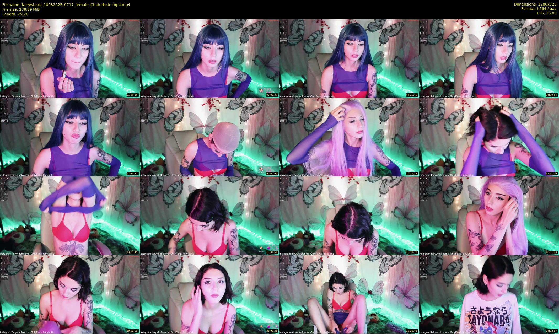 fairywhore — 26 minute Chaturbate female cam show recording, 720p, Aug 10, 2025