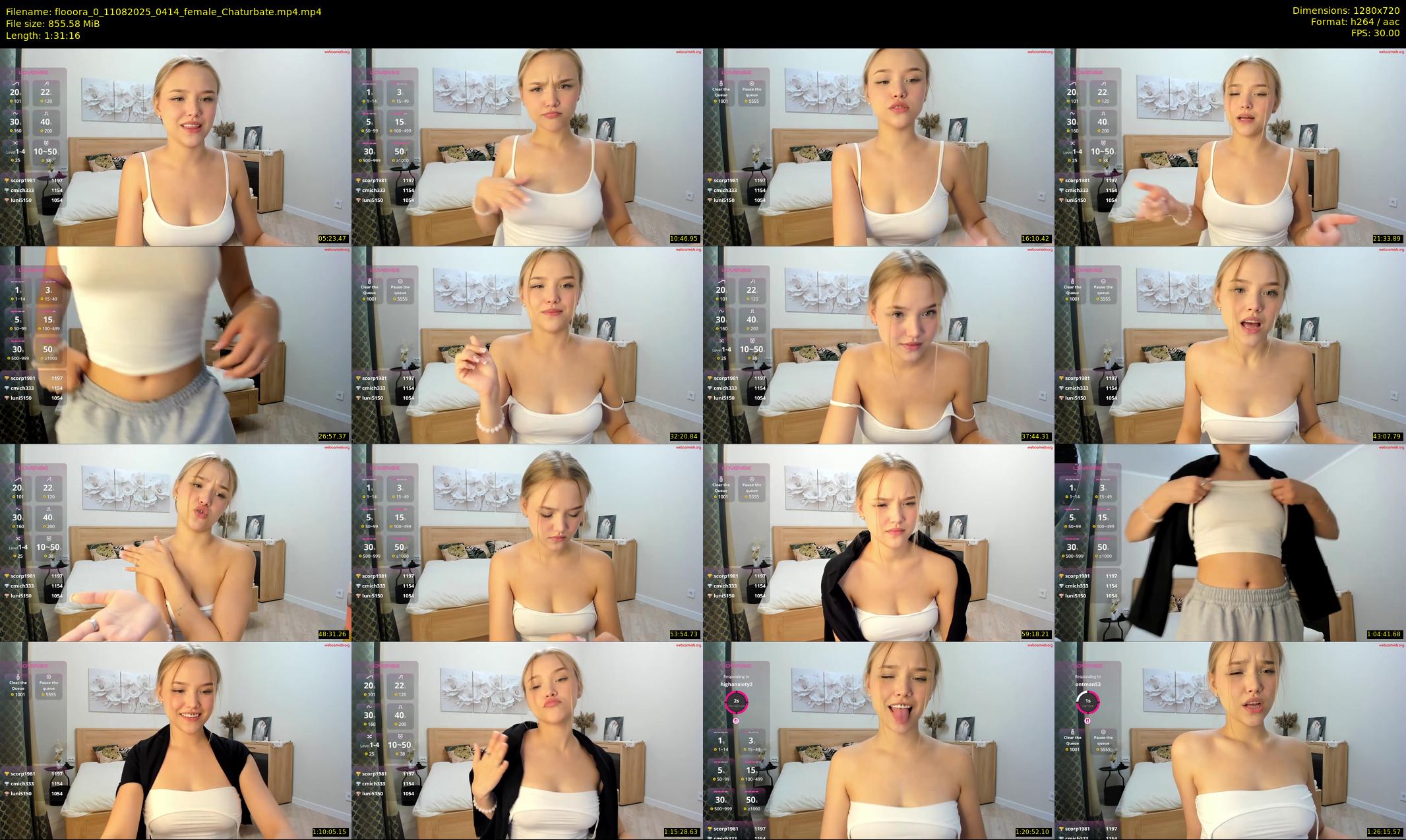 flooora_0 — 92 minute Chaturbate couple cam show recording, 720p, Aug 11, 2025