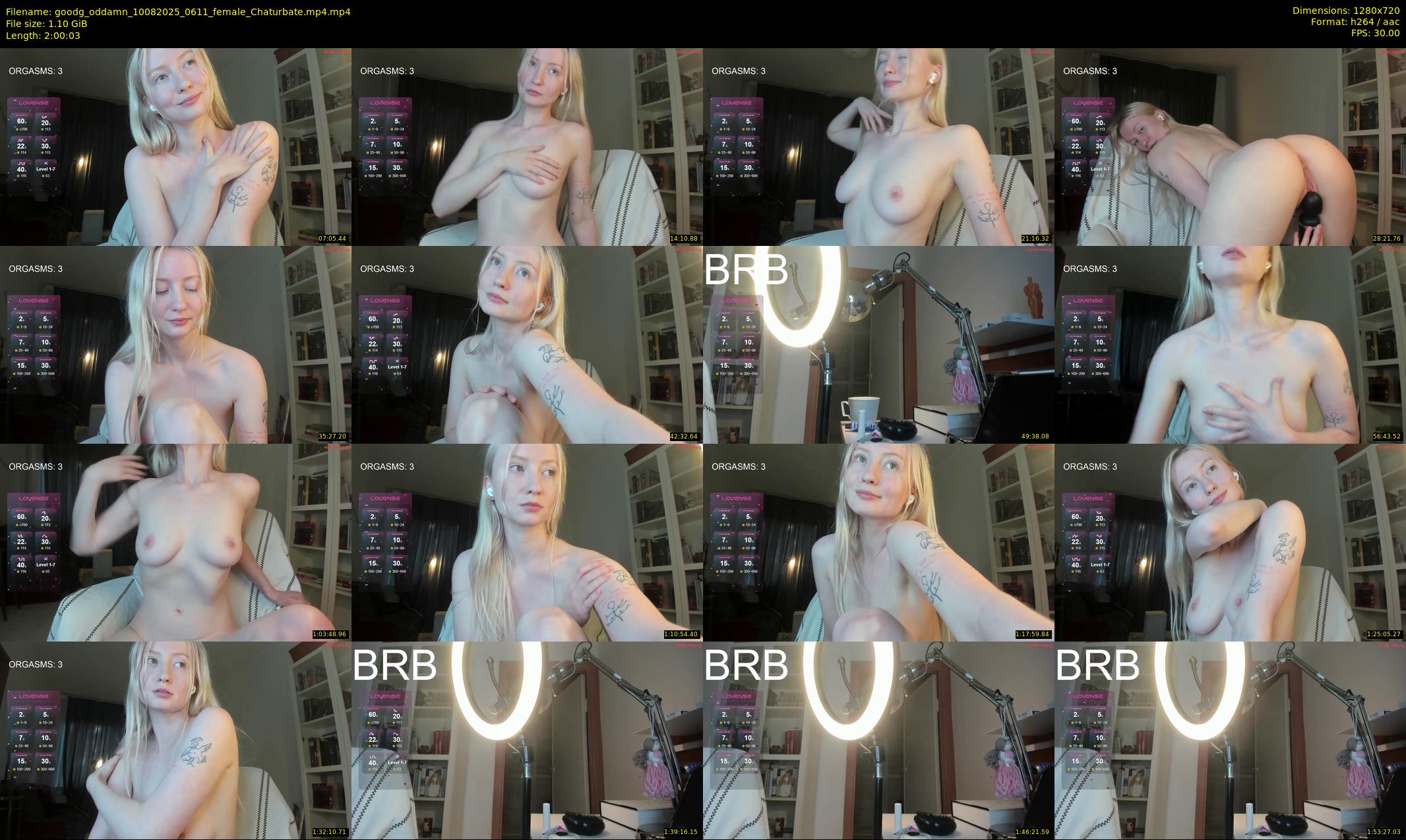 goodg_oddamn — 121 minute Chaturbate female cam show recording, 720p, Aug 10, 2025