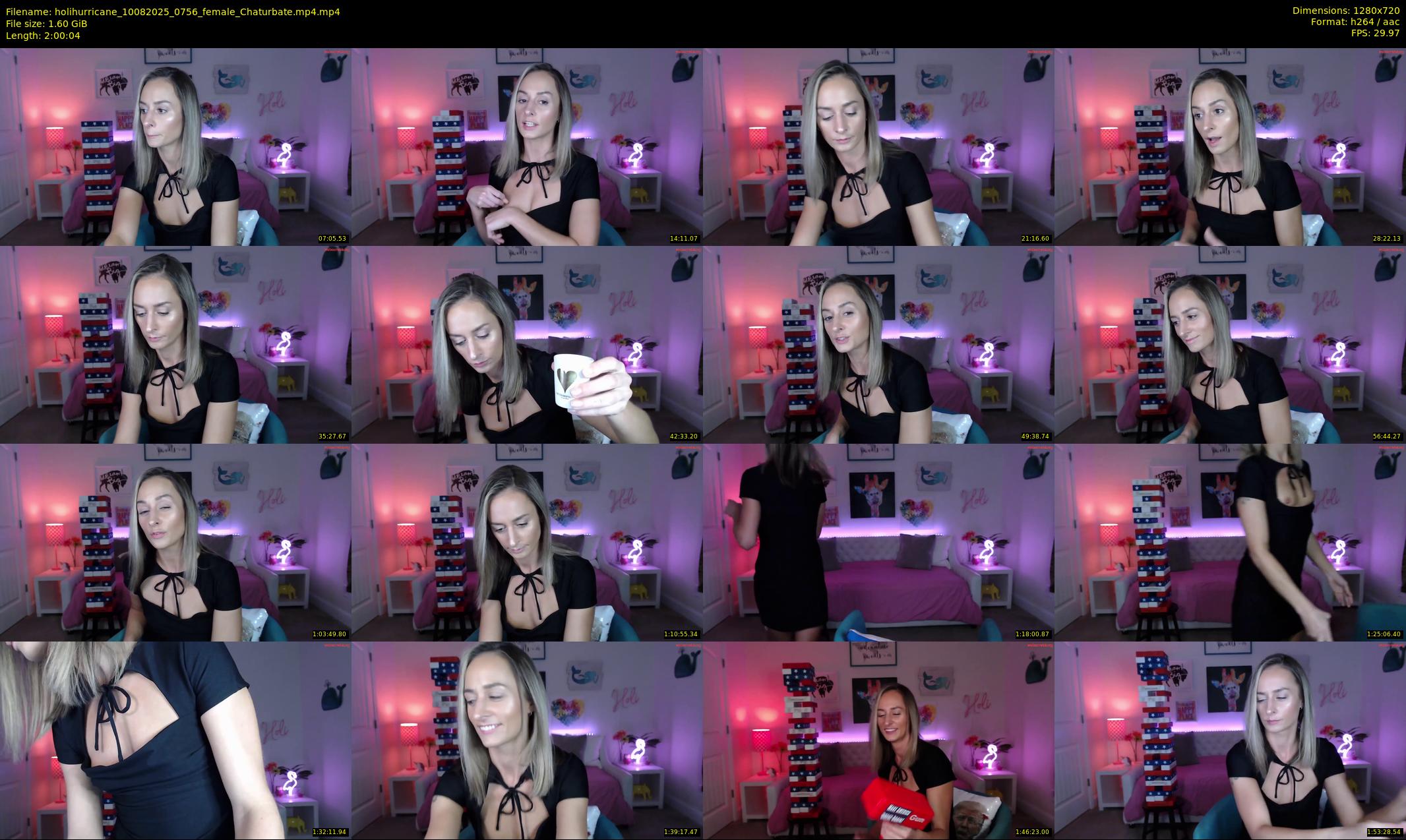 holihurricane — 121 minute Chaturbate female cam show recording, 720p, Aug 10, 2025