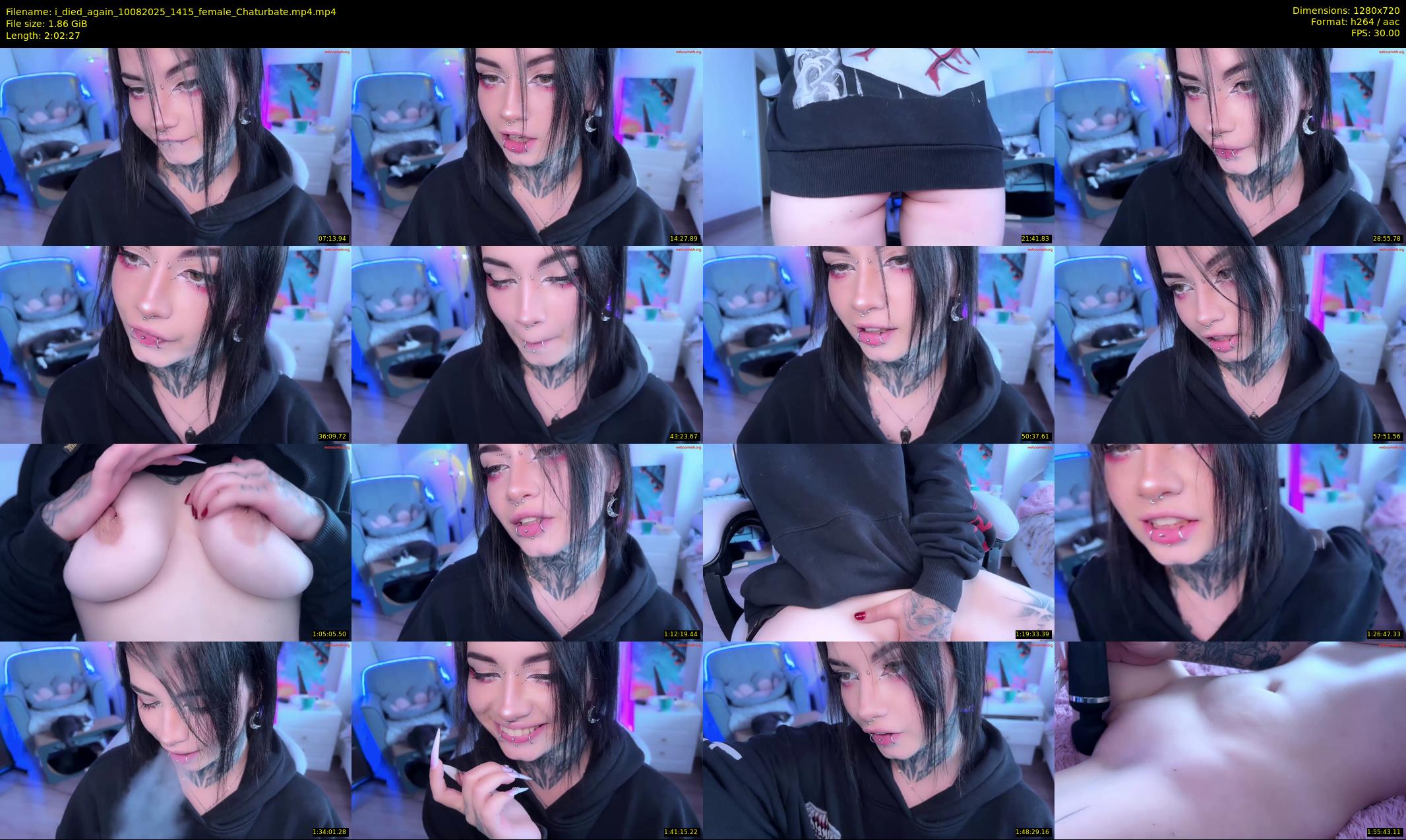 i_died_again — 123 minute Chaturbate female cam show recording, 720p, Aug 10, 2025