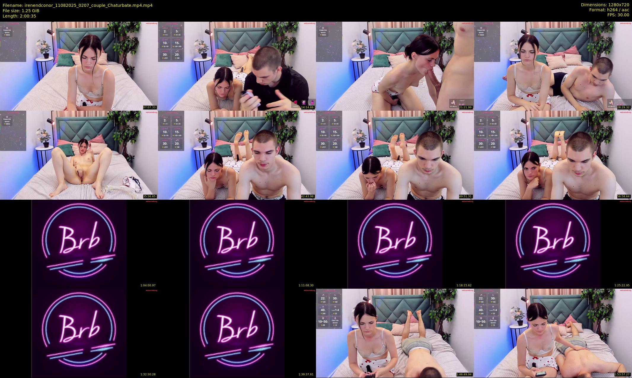 irenendconor — 121 minute Chaturbate couple cam show recording, 720p, Aug 11, 2025