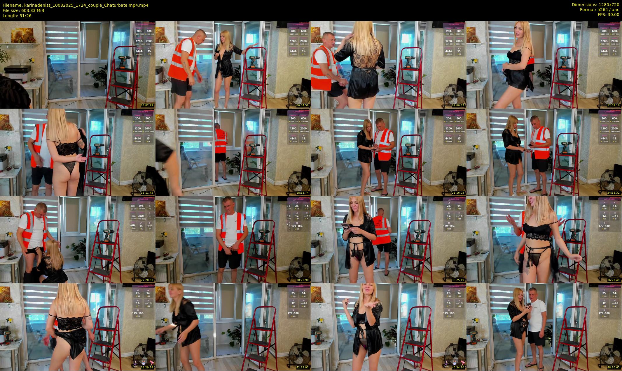 karinadeniss — 52 minute Chaturbate couple cam show recording, 720p, Aug 10, 2025