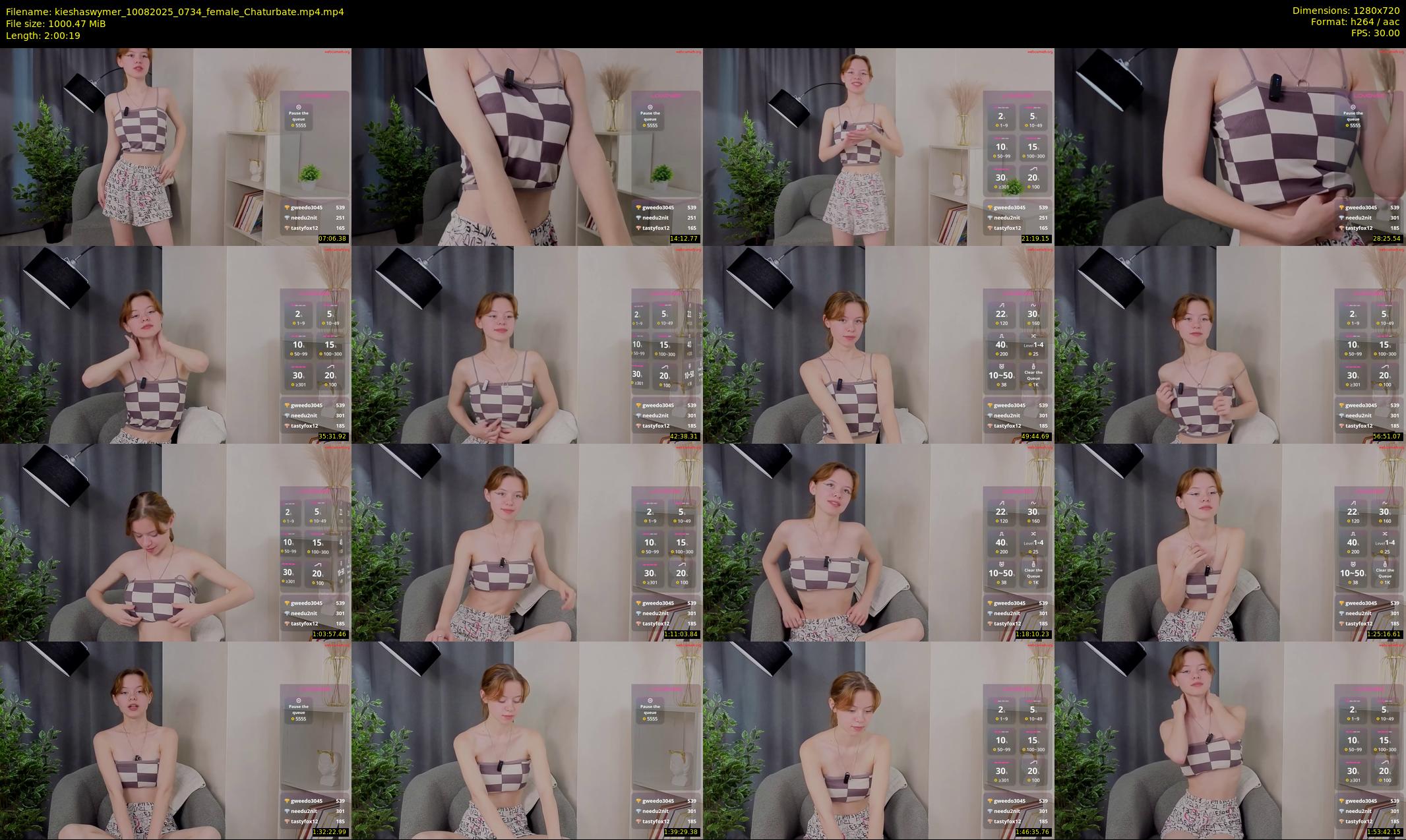 kieshaswymer — 121 minute Chaturbate female cam show recording, 720p, Aug 10, 2025