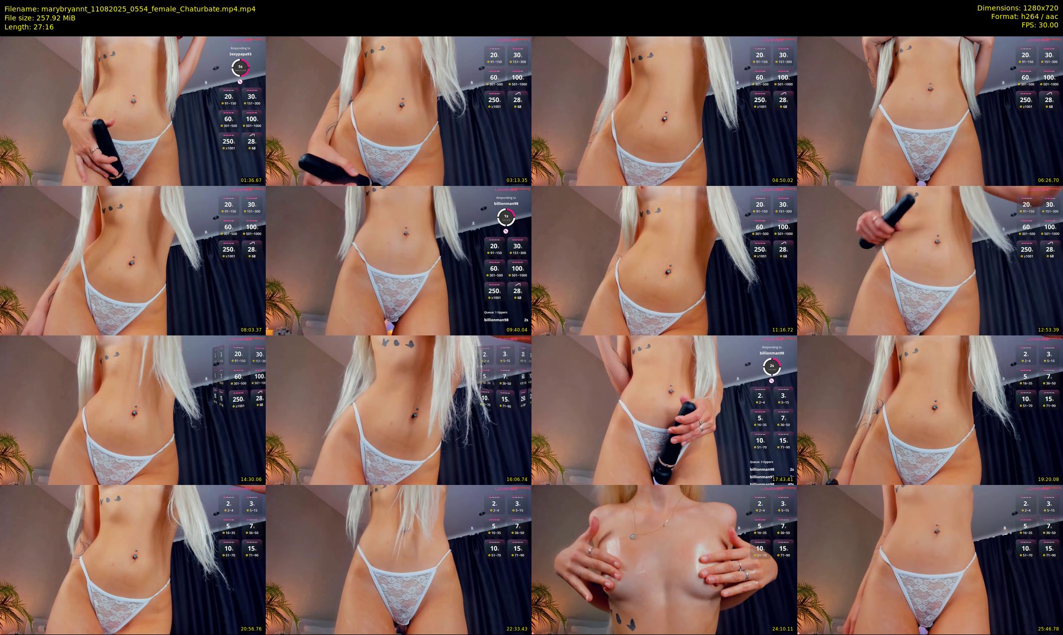 marybryannt — 28 minute Chaturbate female cam show recording, 720p, Aug 11, 2025