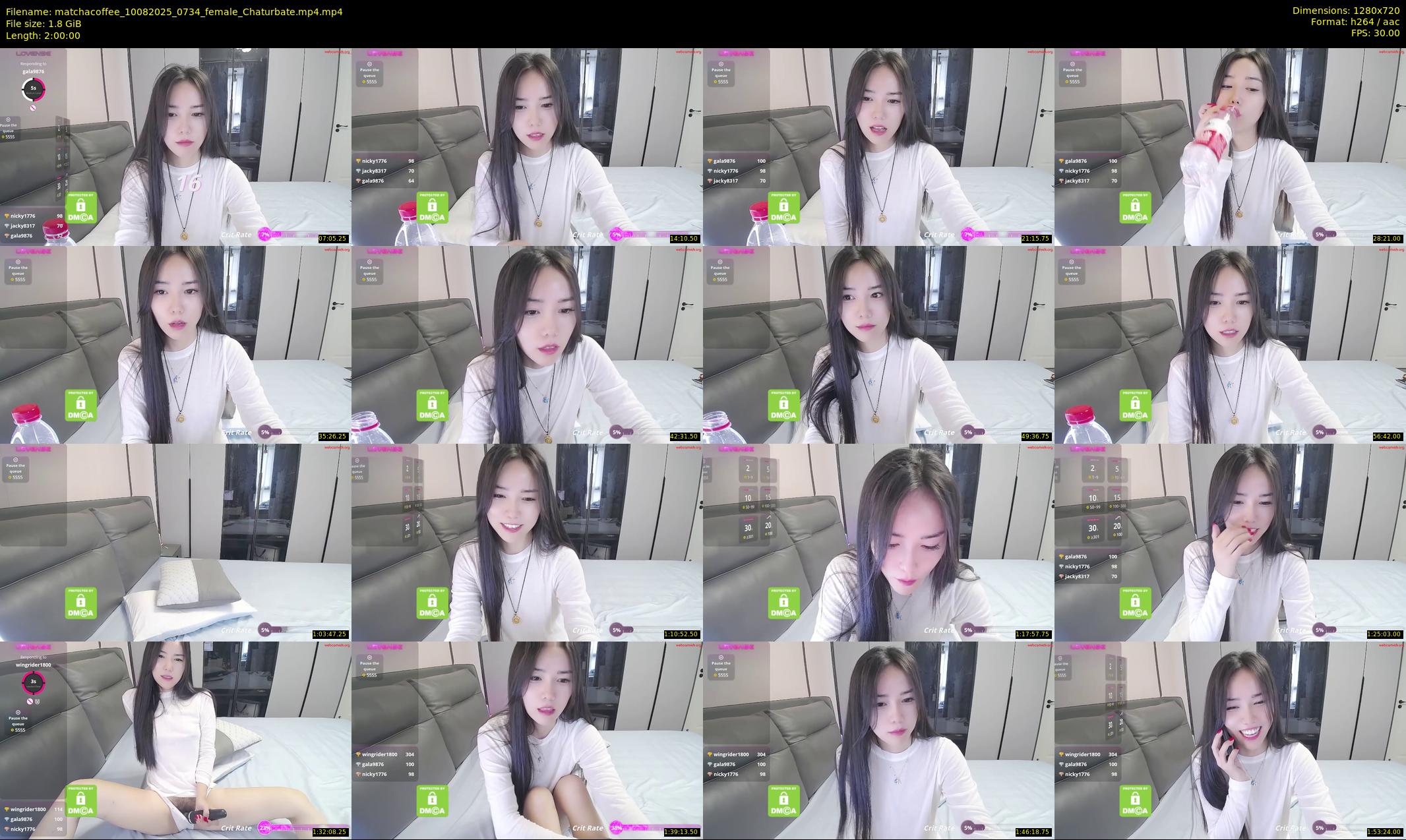 matchacoffee — 120 minute Chaturbate female cam show recording, 720p, Aug 10, 2025