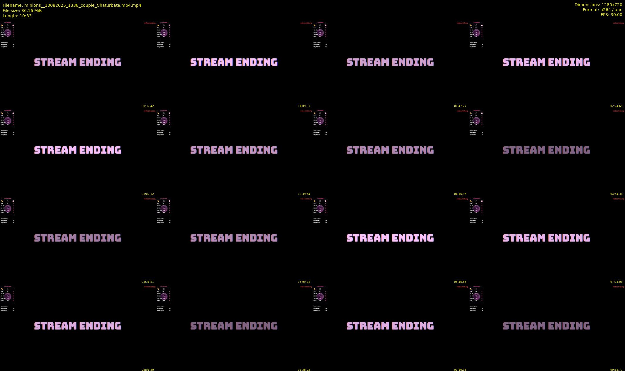 minions_ — 11 minute Chaturbate couple cam show recording, 720p, Aug 10, 2025