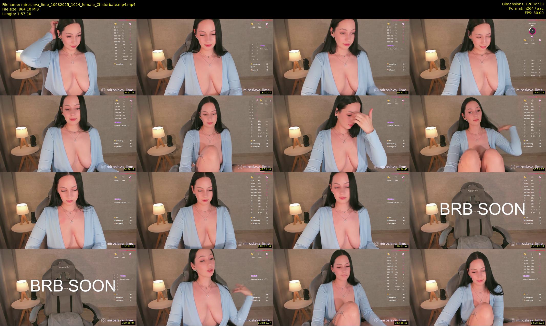 miroslava_lime — 118 minute Chaturbate female cam show recording, 720p, Aug 10, 2025