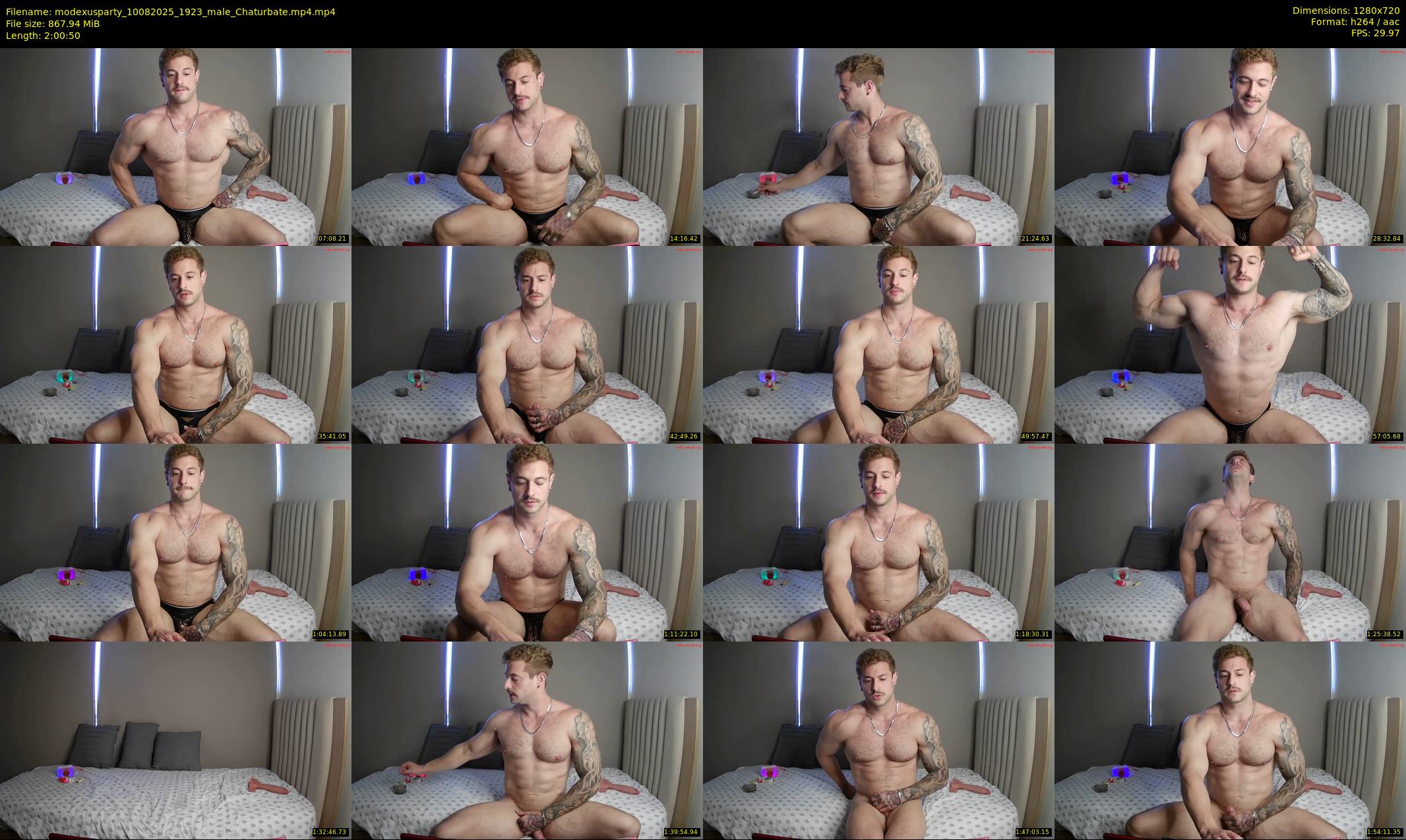 modexusparty — 121 minute Chaturbate male cam show recording, 720p, Aug 10, 2025